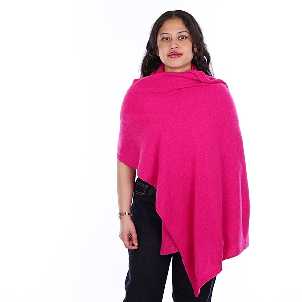 Brand New Hot Pink Recycled Cashmere Wrap