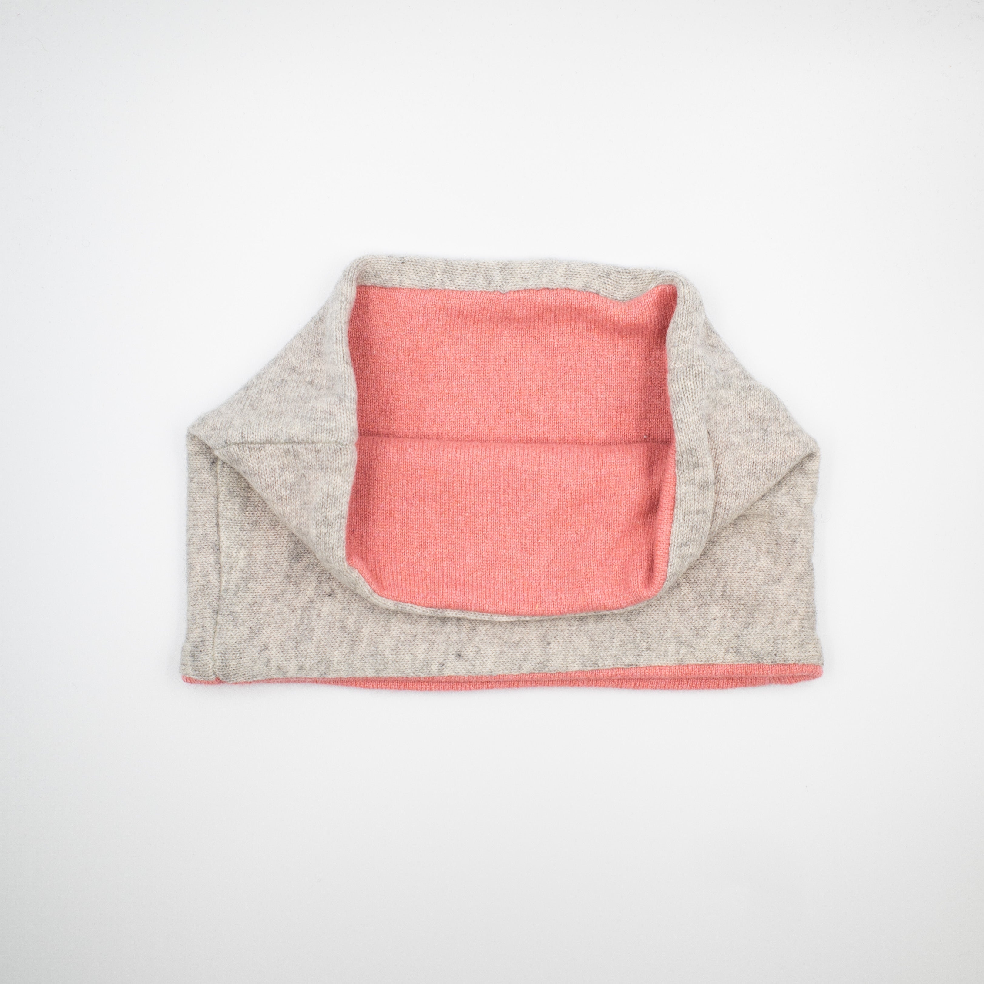 Smoke Grey and Flamingo Pink Neck Warmer
