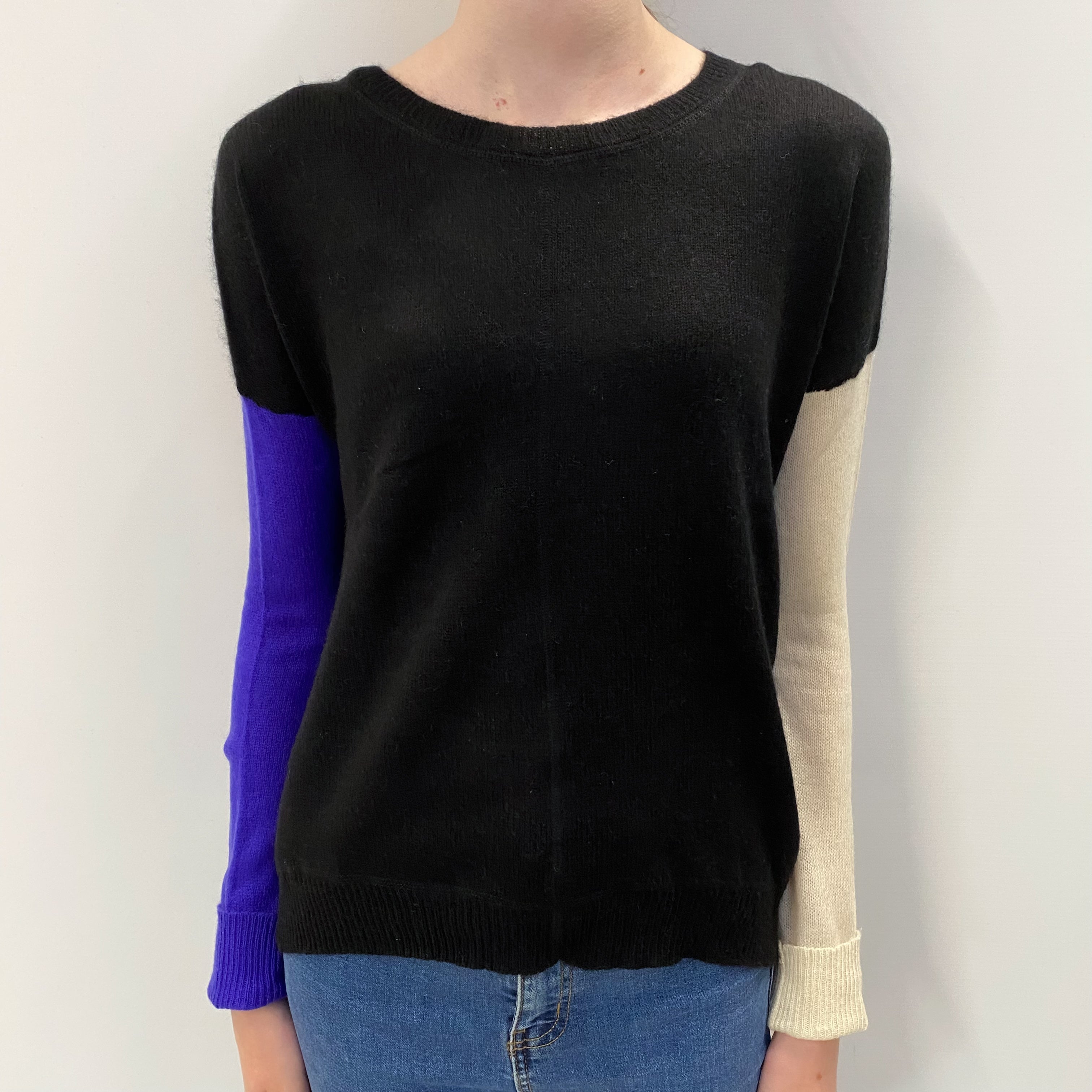Black Cashmere Crew Neck Jumper Extra Small