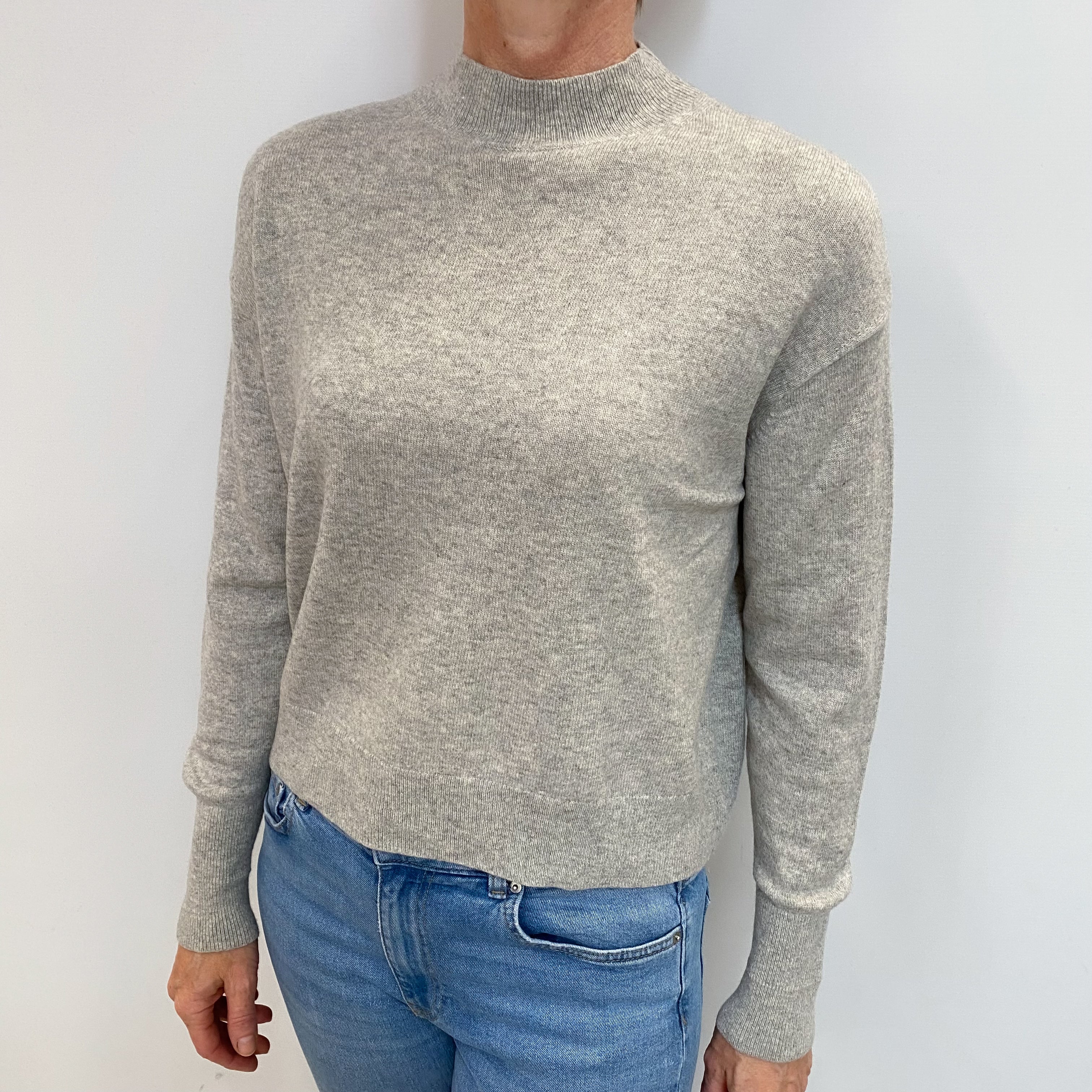 Everlane Smoke Grey Cashmere Turtle Neck Jumper Small