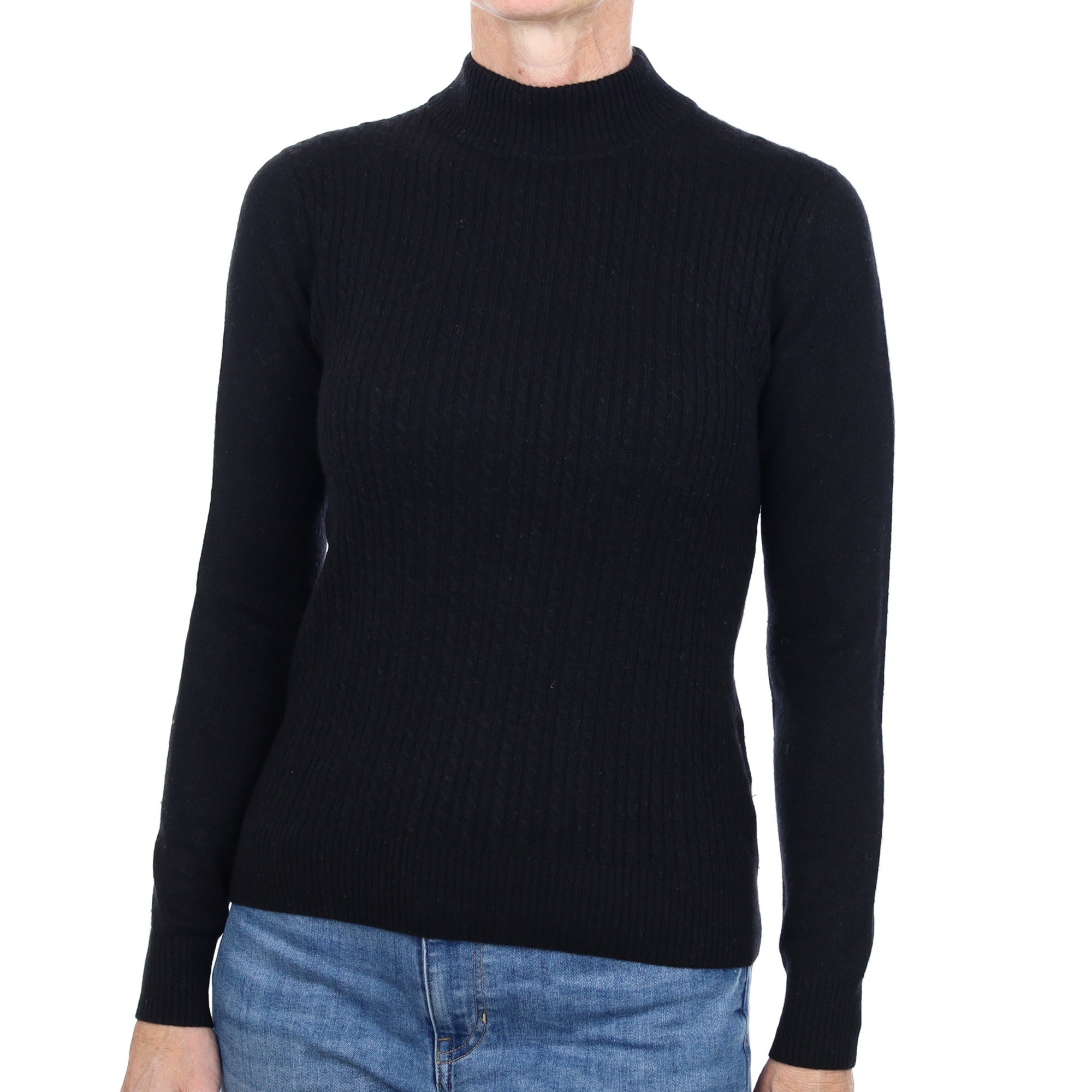 Black Cashmere Turtle Neck Jumper Small