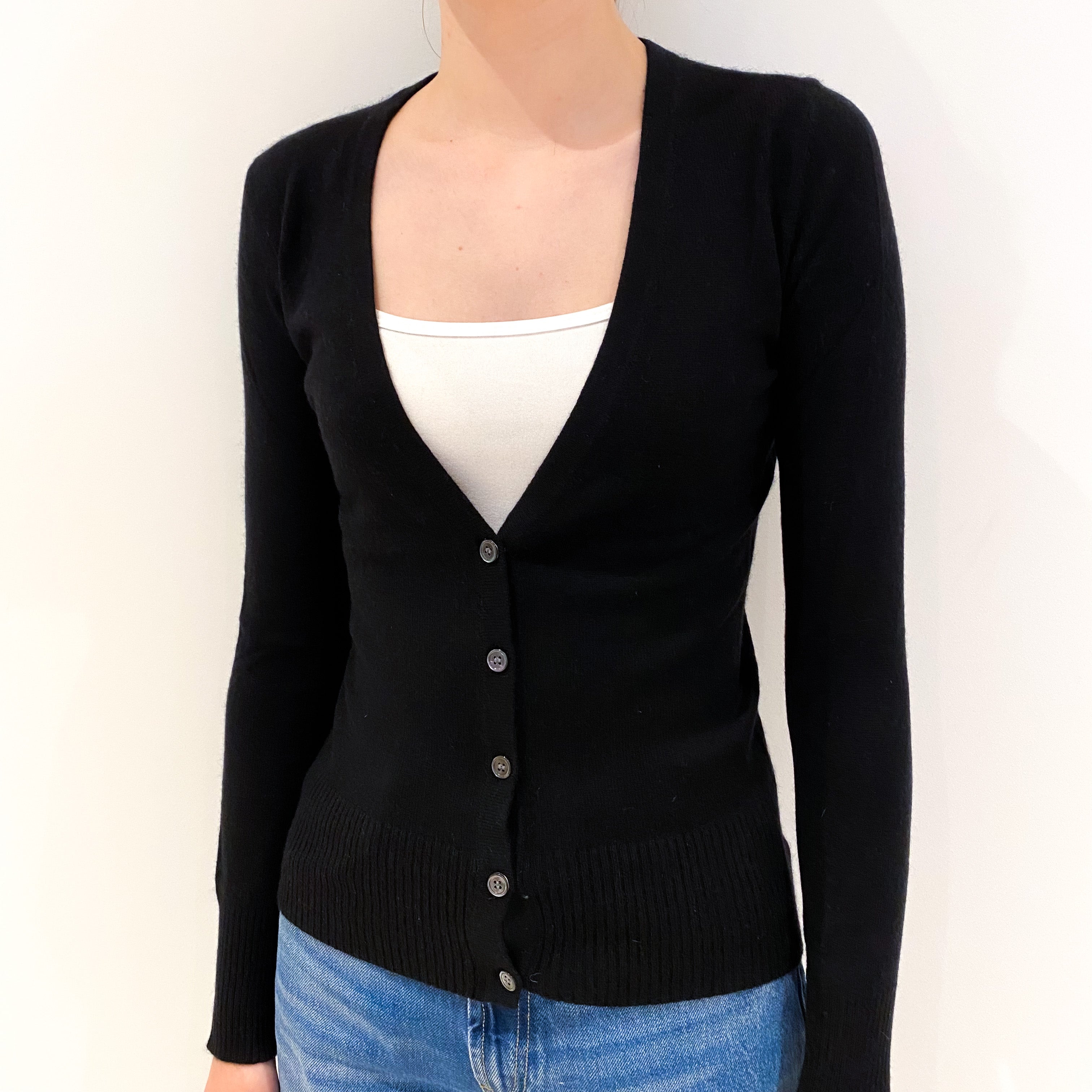 Black Cashmere Cardigan Extra Small