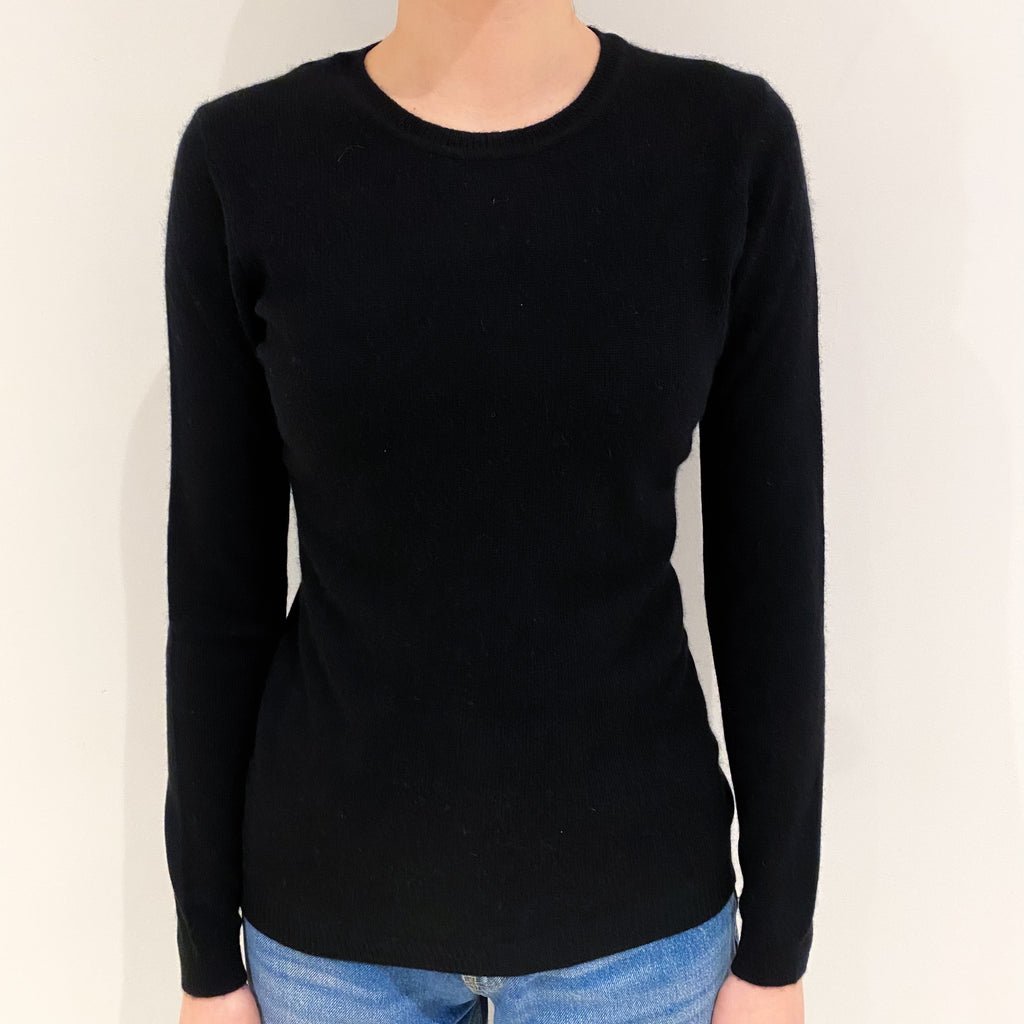 Black Cashmere Crew Neck Jumper Extra Small