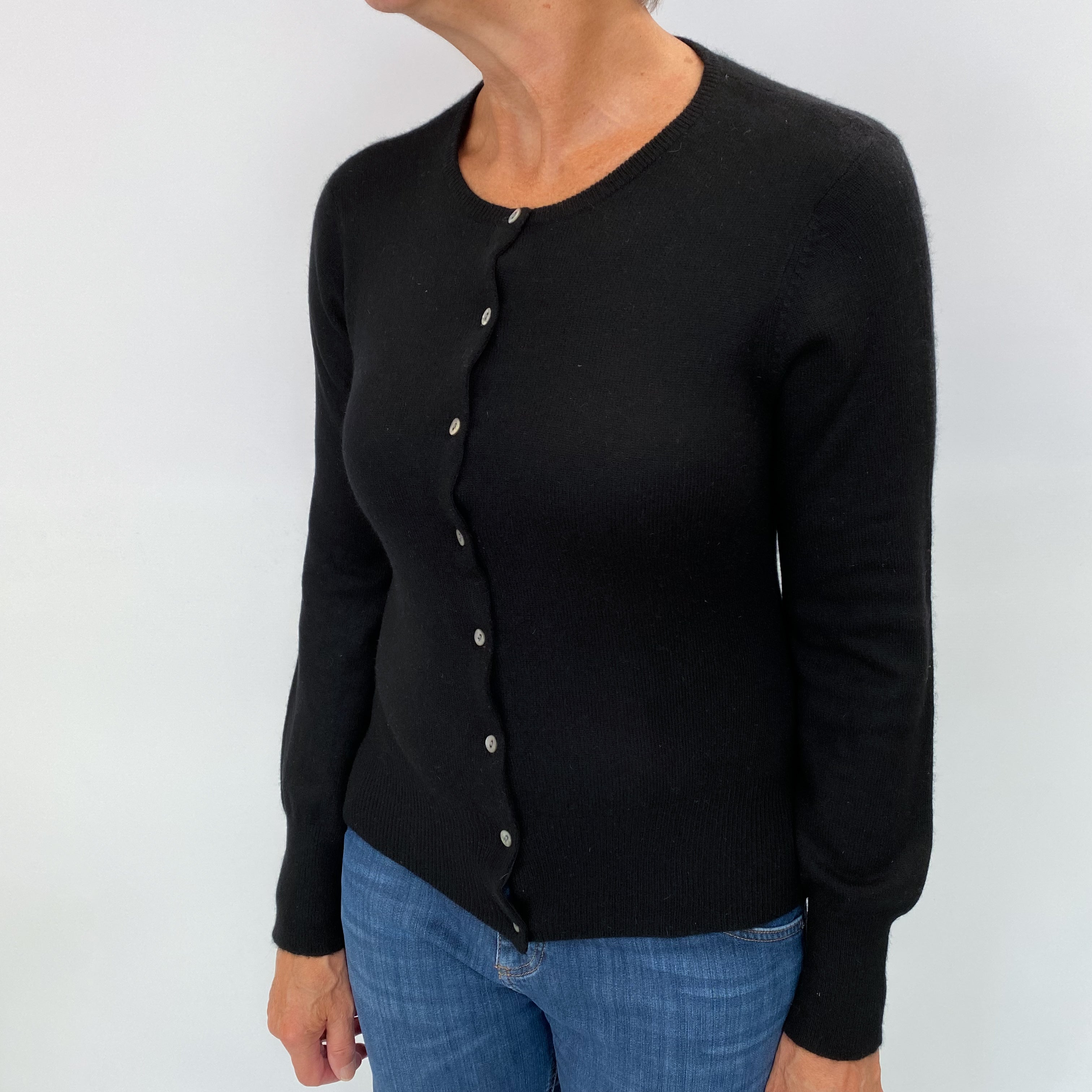 Black Cashmere Cardigan Medium