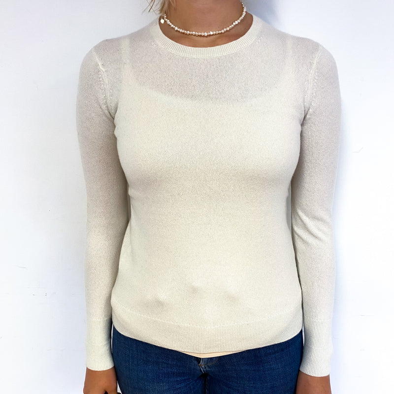 Everlane Winter White Cashmere Crew Neck Jumper Small