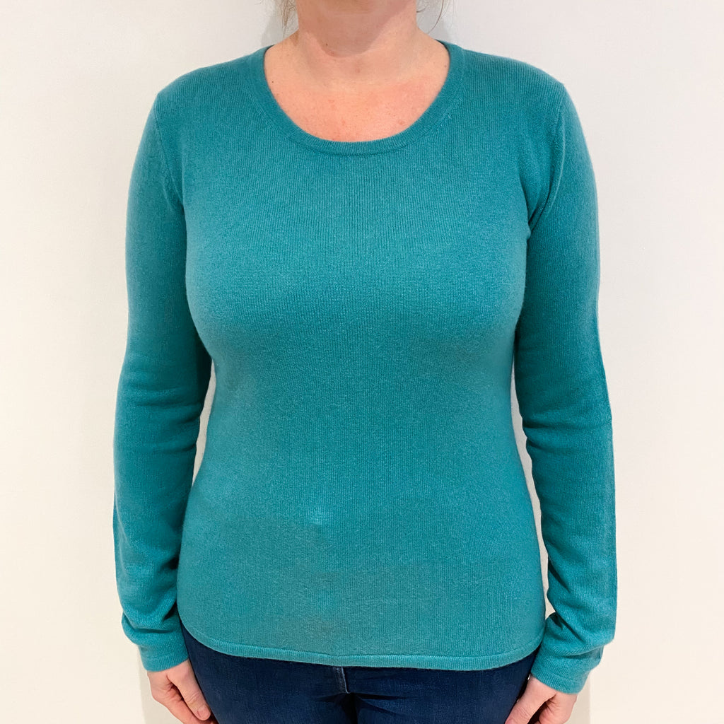 Sea Foam Green Cashmere Crew Neck Jumper Large