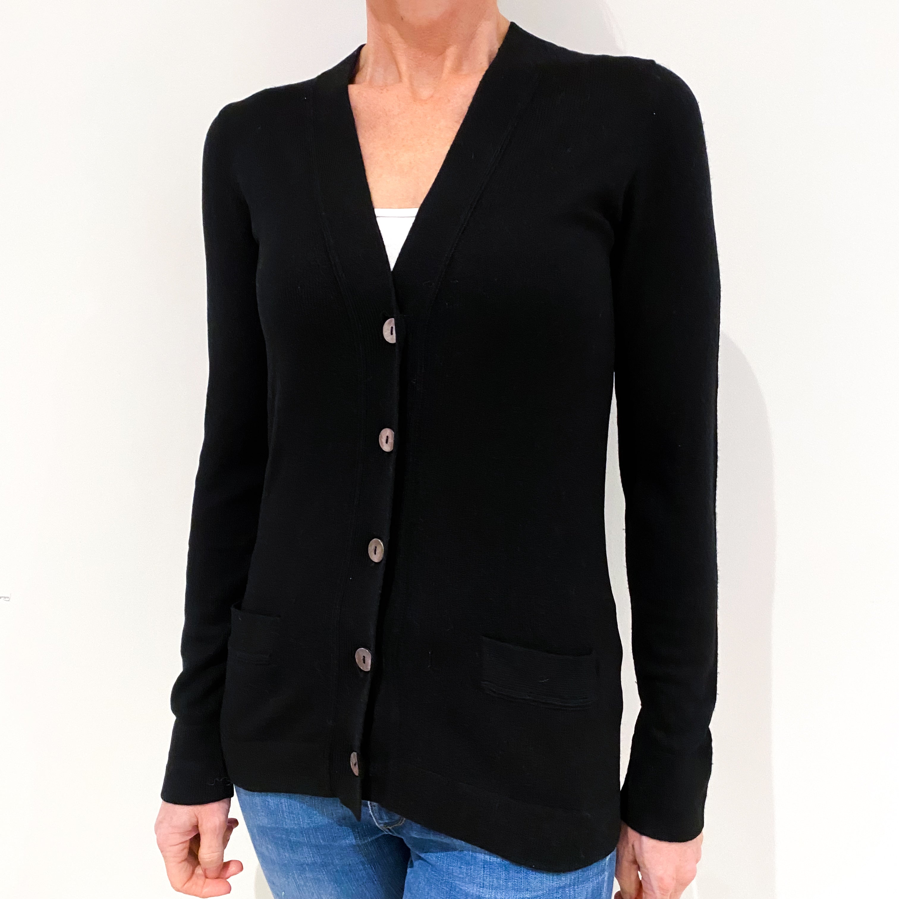 Black Cashmere Cardigan Small