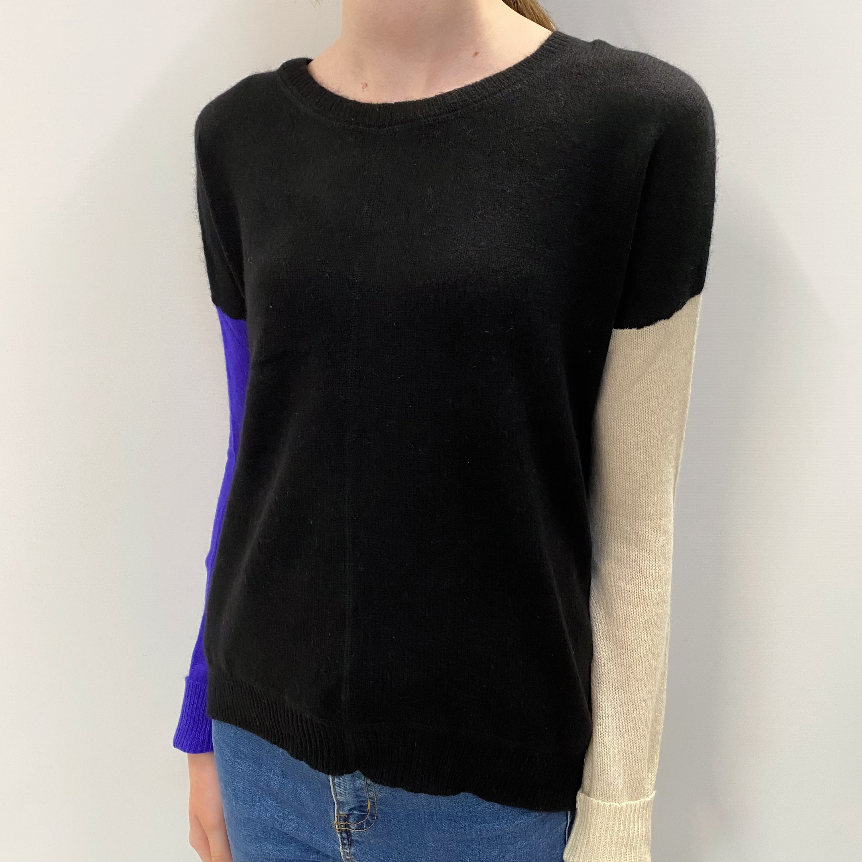 Black Cashmere Crew Neck Jumper Extra Small