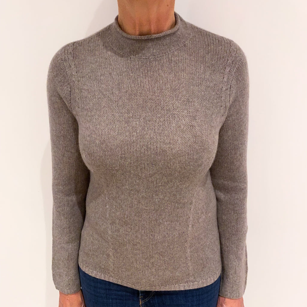 Fawn Cashmere Turtle Neck Jumper Medium