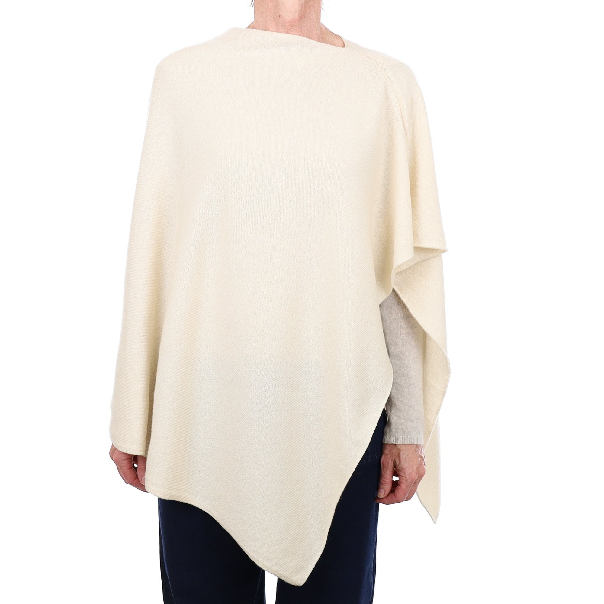 Brand New Scottish Vanilla Cream Cashmere Poncho One Size