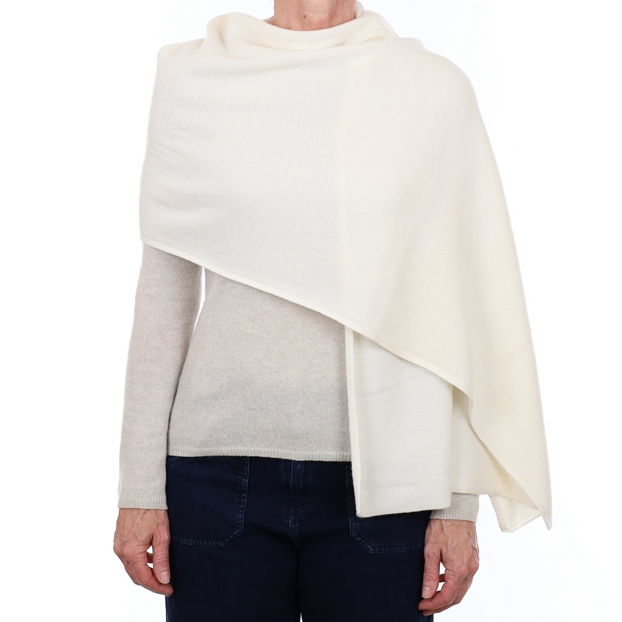 Brand New Scottish Chalk Cashmere Wrap
