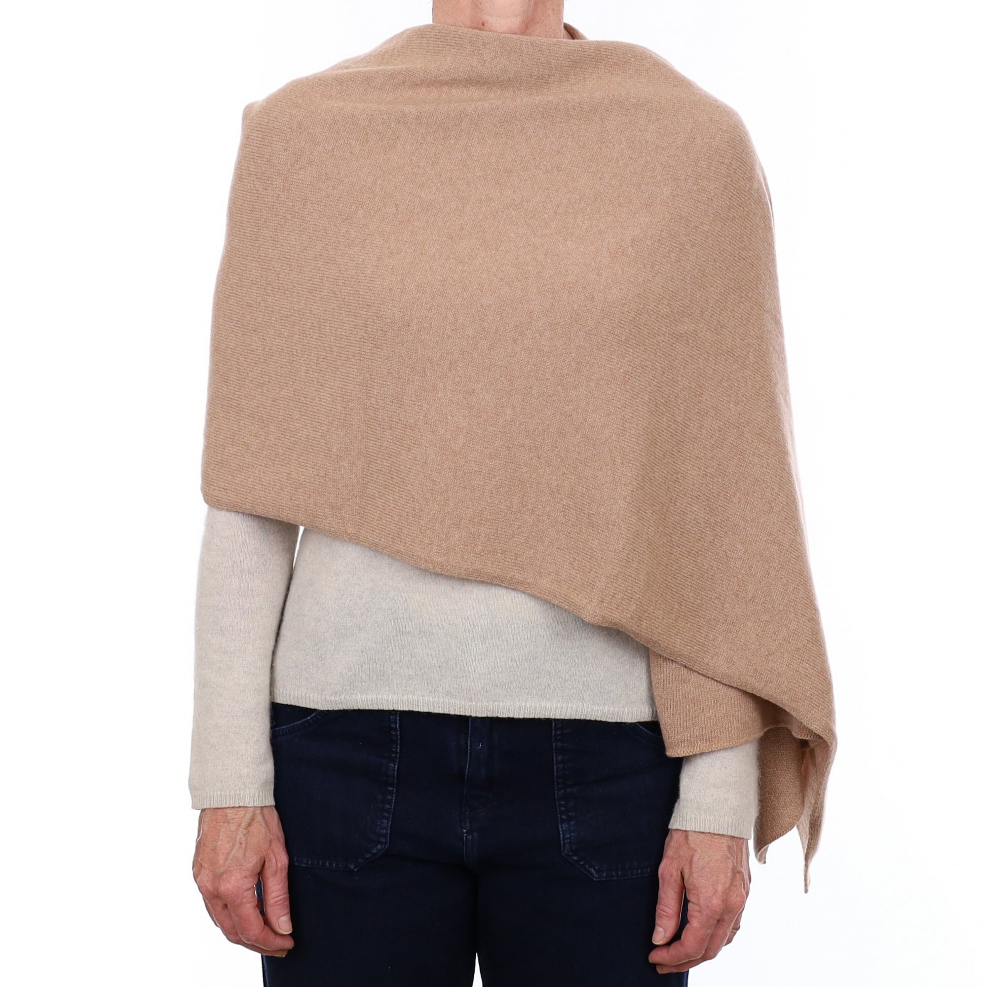 Brand New Scottish Caramel Brown  Cashmere Wrap