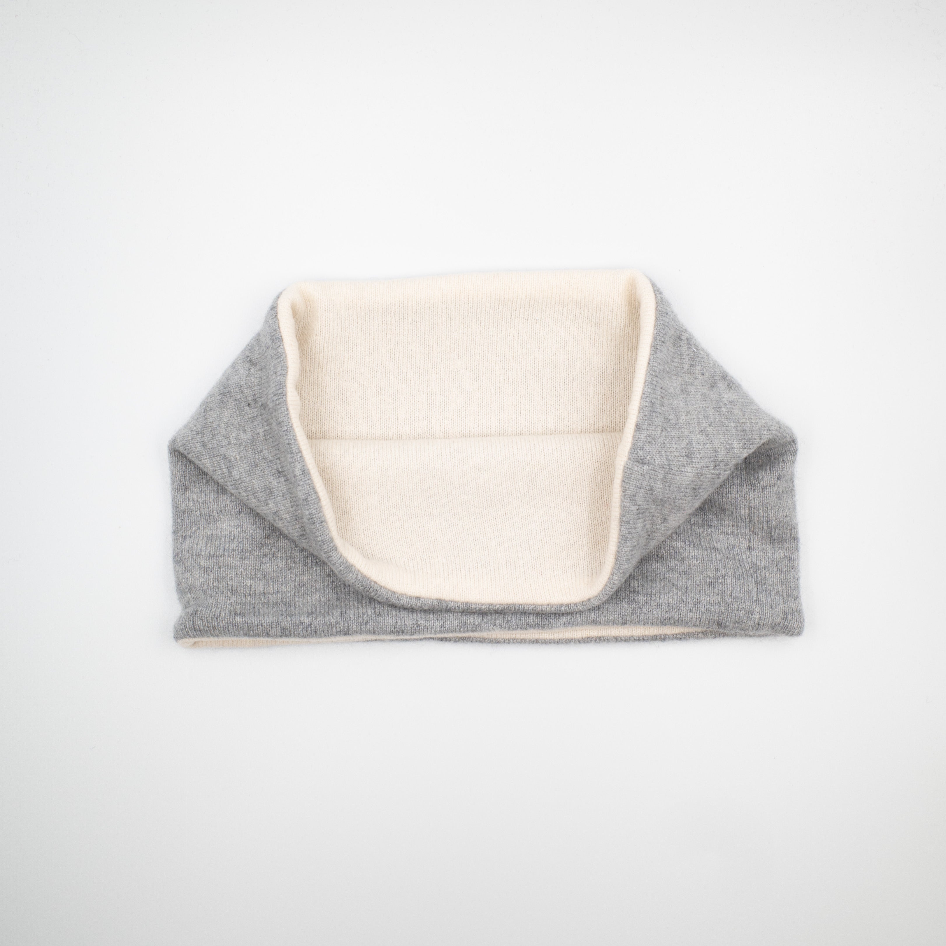 Smoke Grey and Cream Neck Warmer