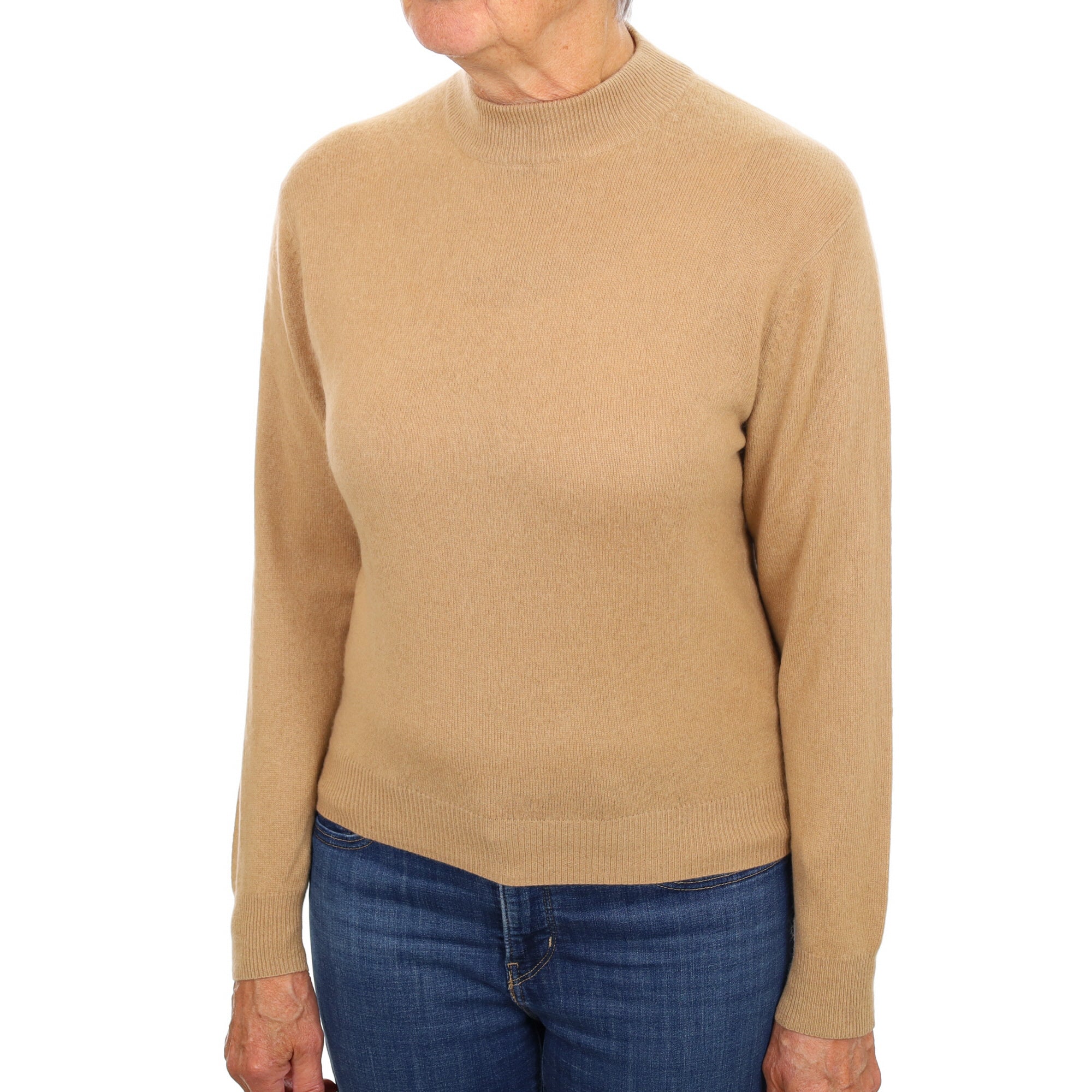 Butterscotch Brown Cashmere Turtle Neck Jumper Medium