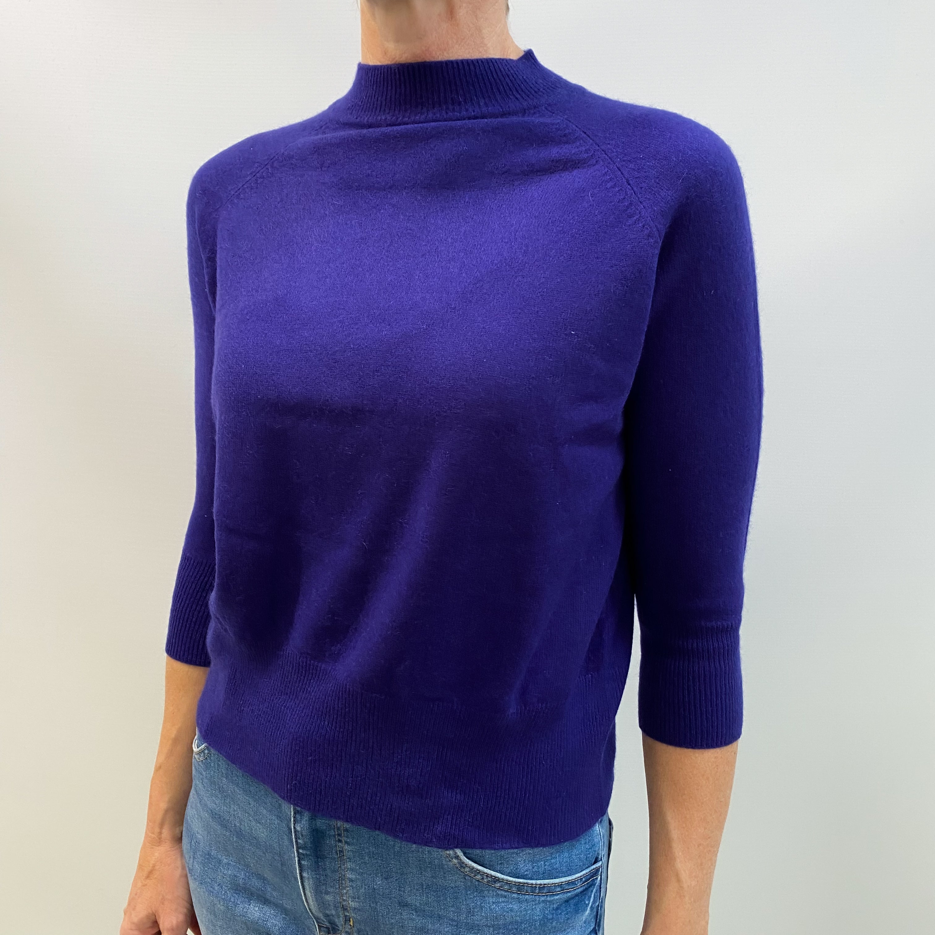 Indigo Blue Cashmere Turtle Neck Jumper Small