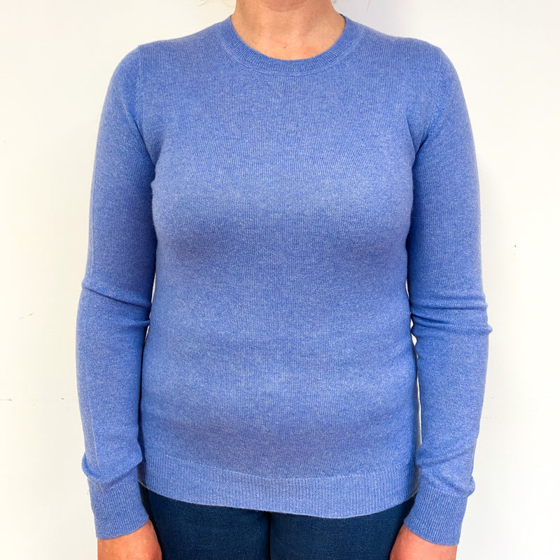 Periwinkle Blue Cashmere Crew Neck Jumper Large