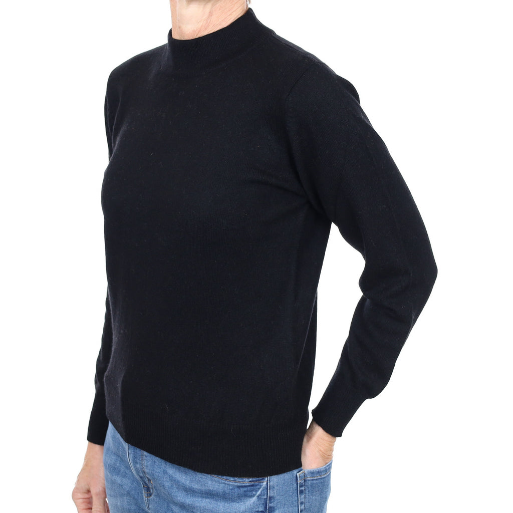 Black Cashmere Turtle Neck Jumper Small