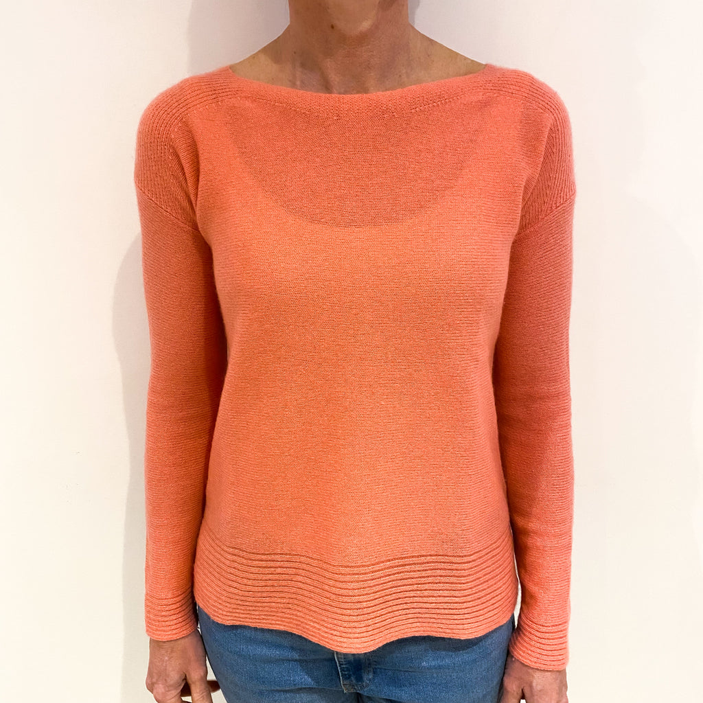 Flamingo Green Cashmere Crew Neck Jumper Small