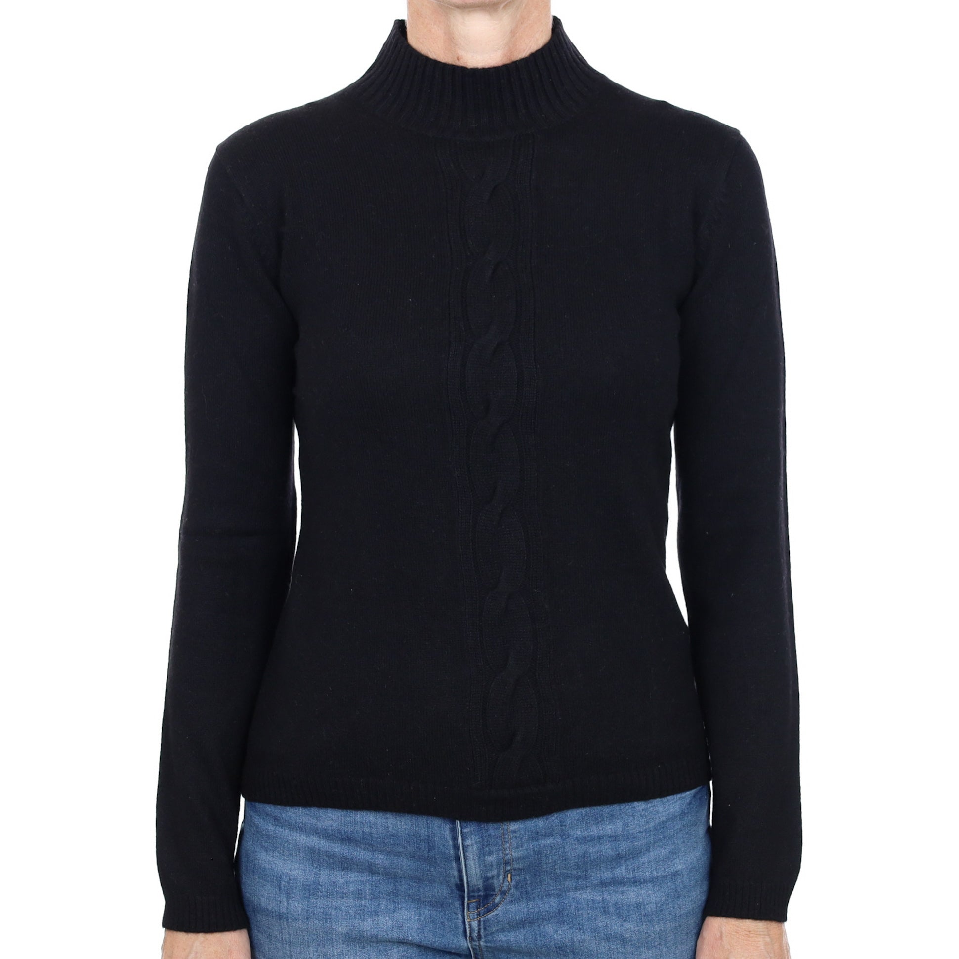 Black Cashmere Turtle Neck Jumper Small