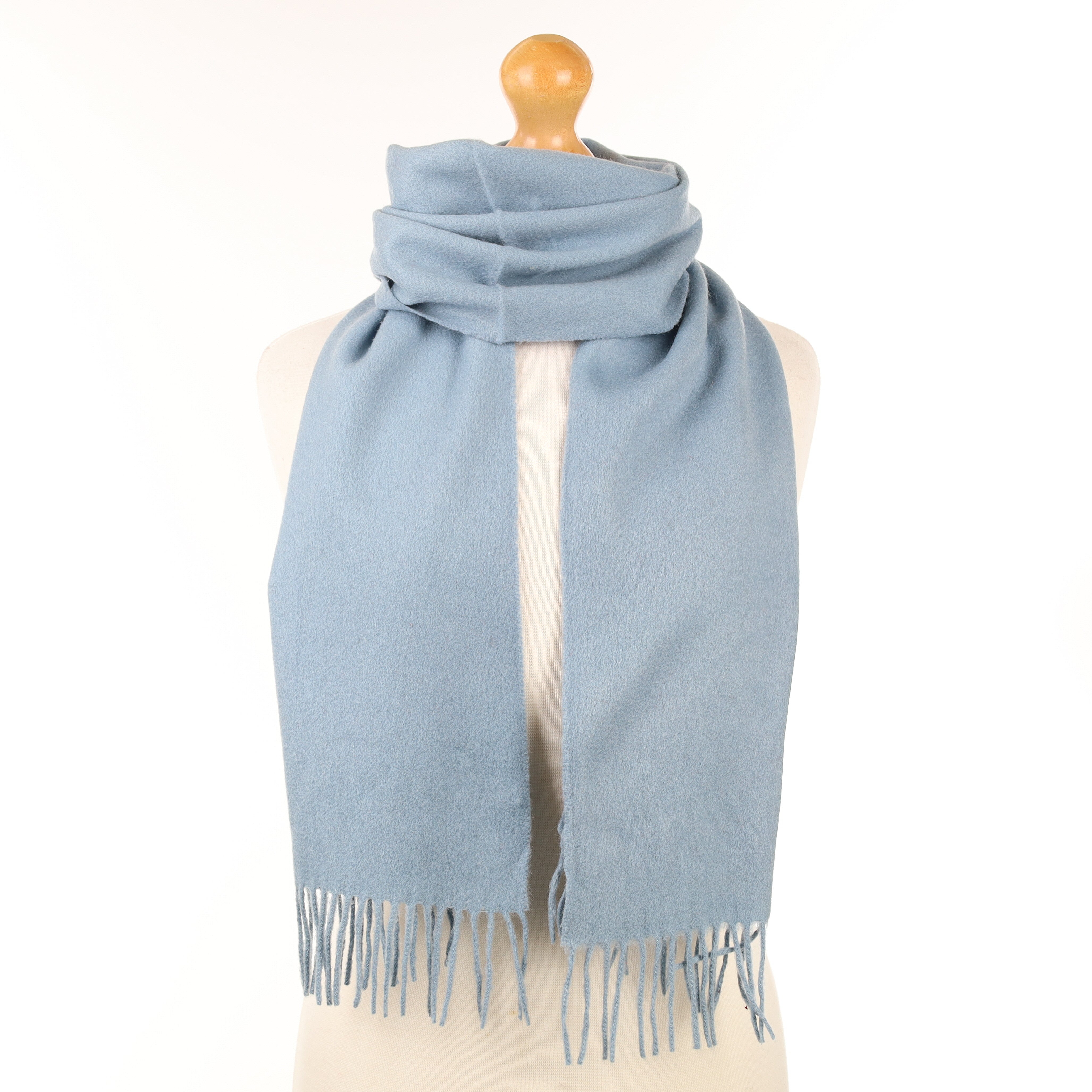 Soft Blue Cashmere Woven Scarf