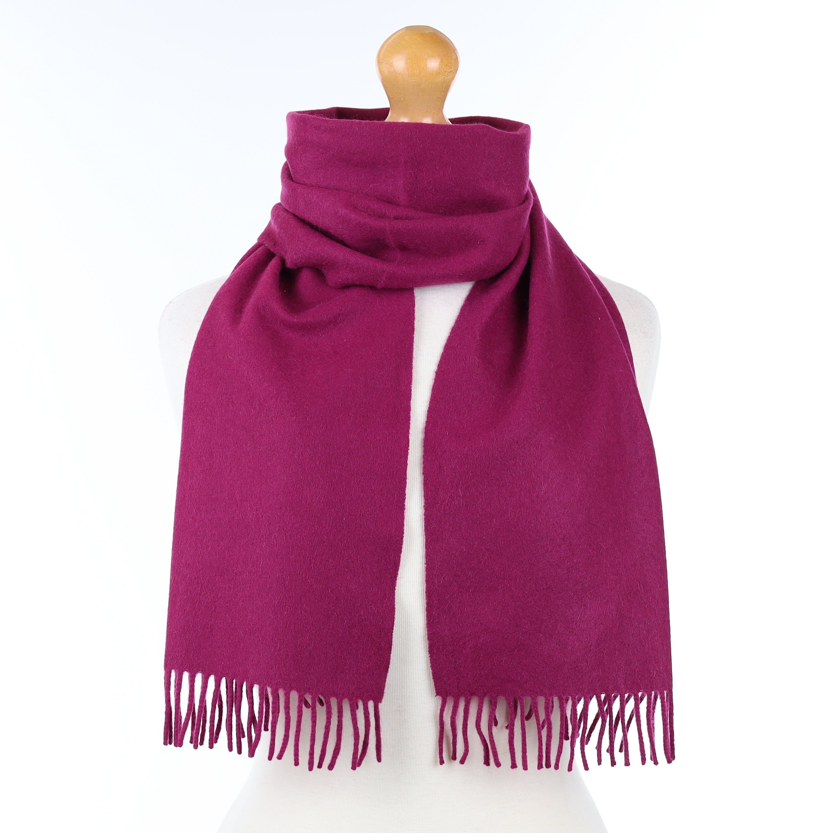 Deep Magenta Cashmere Woven Scarf
