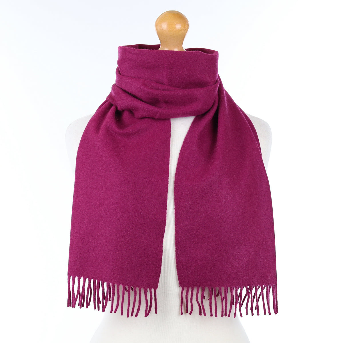 Deep Magenta Cashmere Woven Scarf