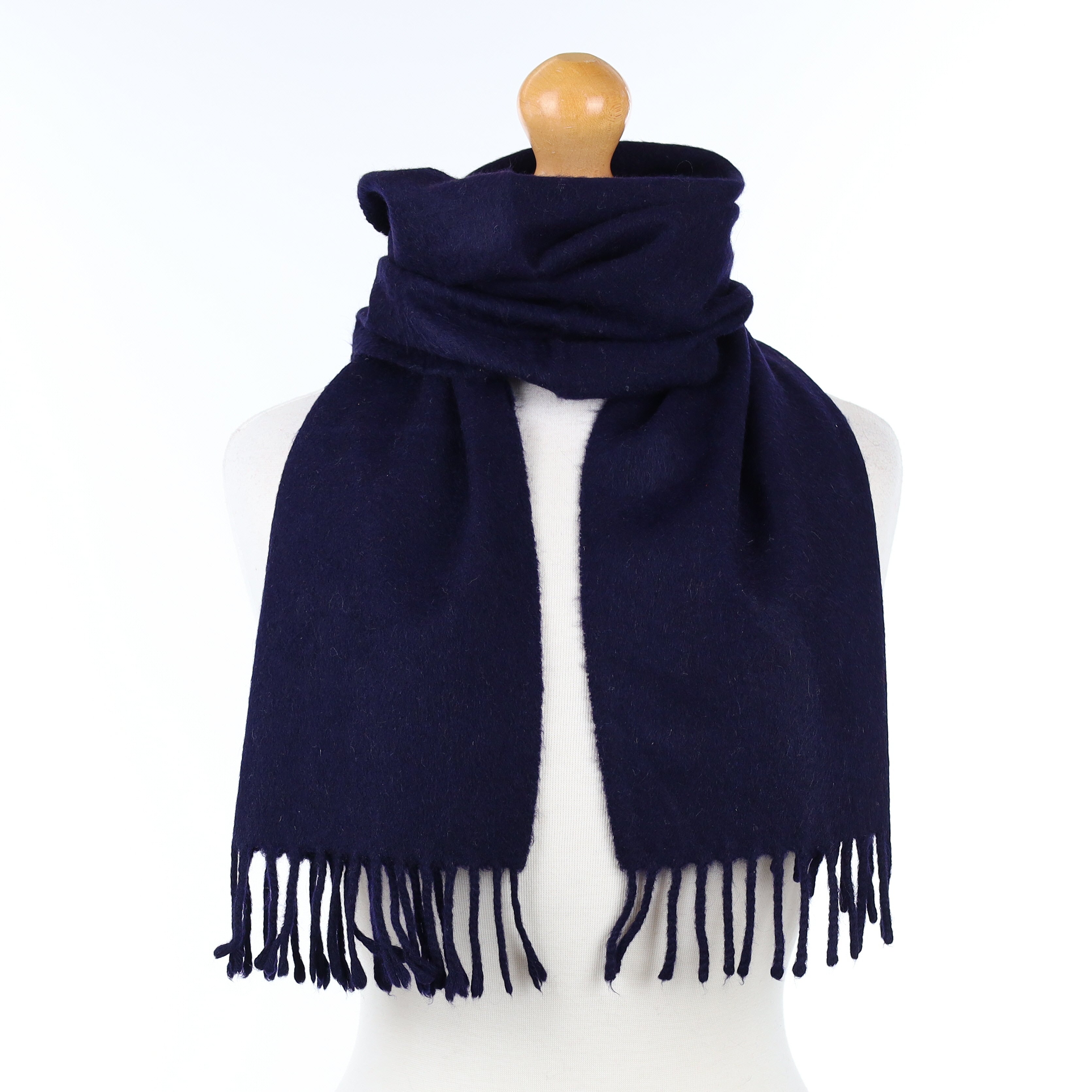 Scottish Navy Blue Cashmere Woven Scarf