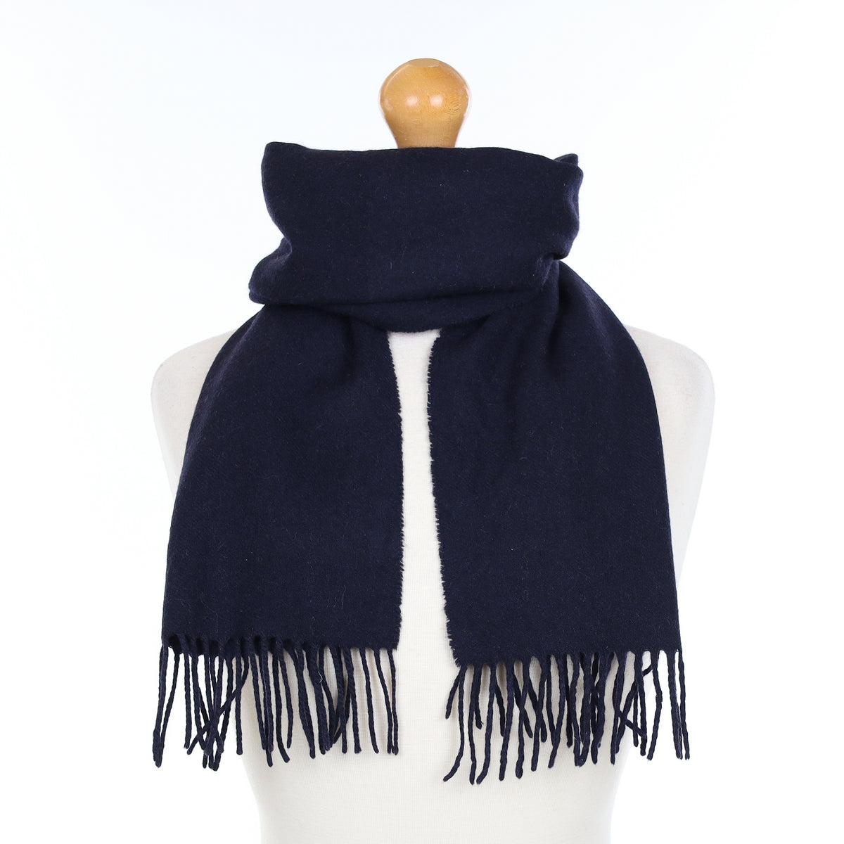 Navy Blue Cashmere Woven Scarf