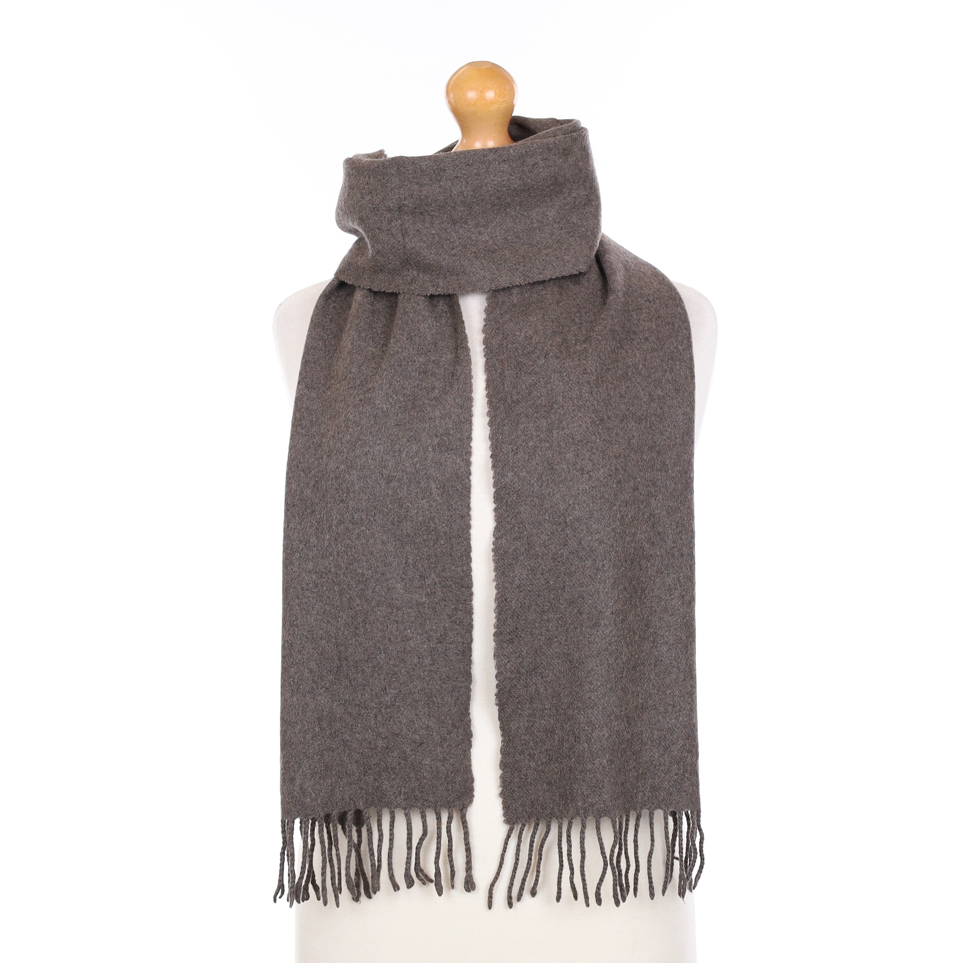 Mink Grey Cashmere Woven Scarf