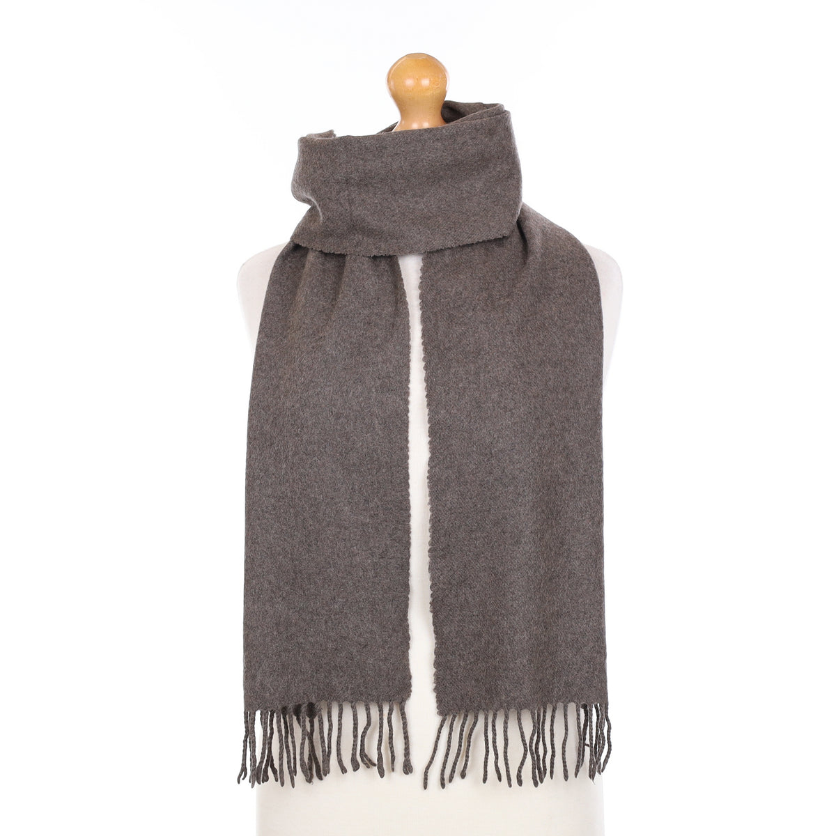 Mink Grey Cashmere Woven Scarf