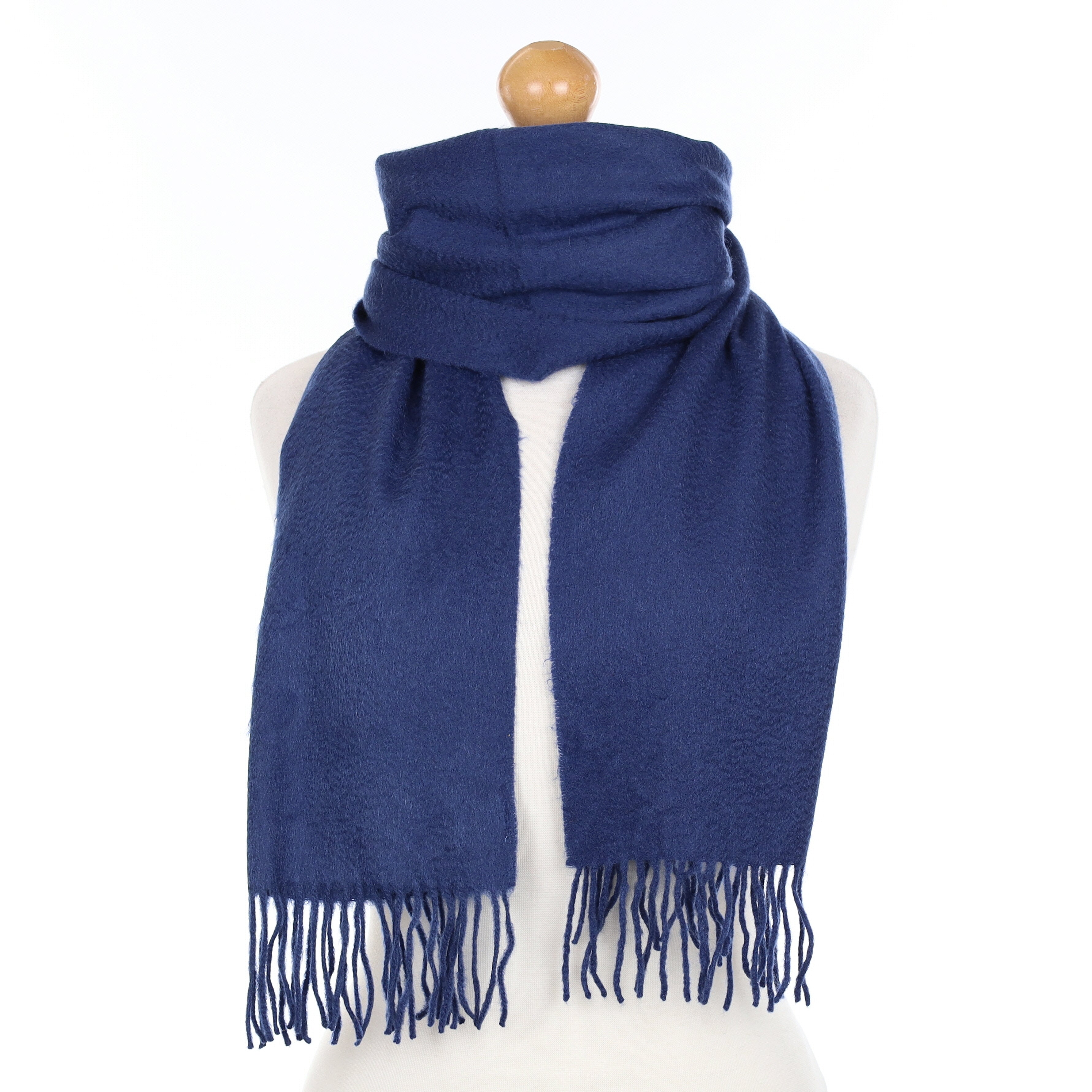 Space Blue Cashmere Woven Scarf