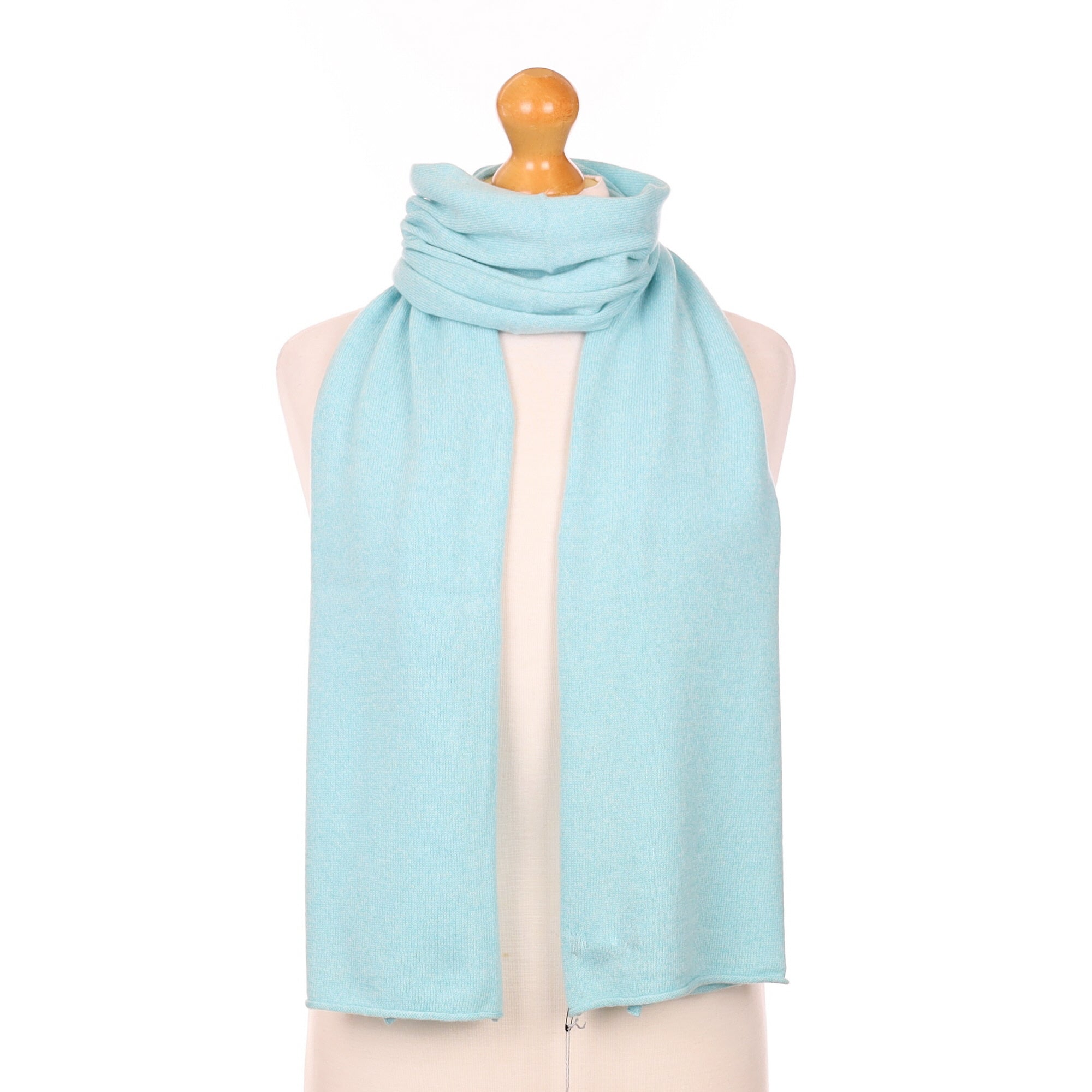 Brand New Scottish Deep Mint Cashmere Knitted Scarf
