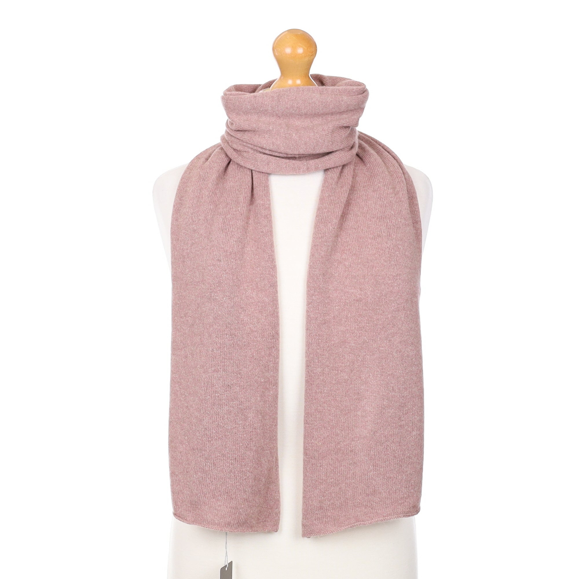 Brand New Scottish Antique Mauve Cashmere Knitted Scarf