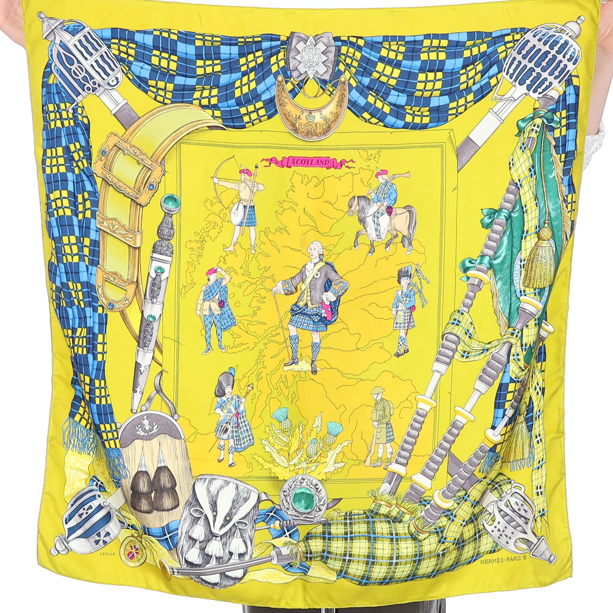 Hermès Scotland Silk Scarf Quite Rare
