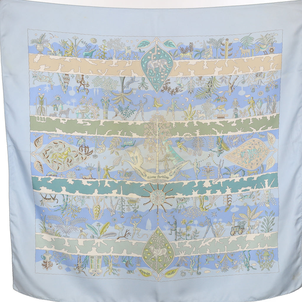 Hermès Rives Fertiles Silk Scarf