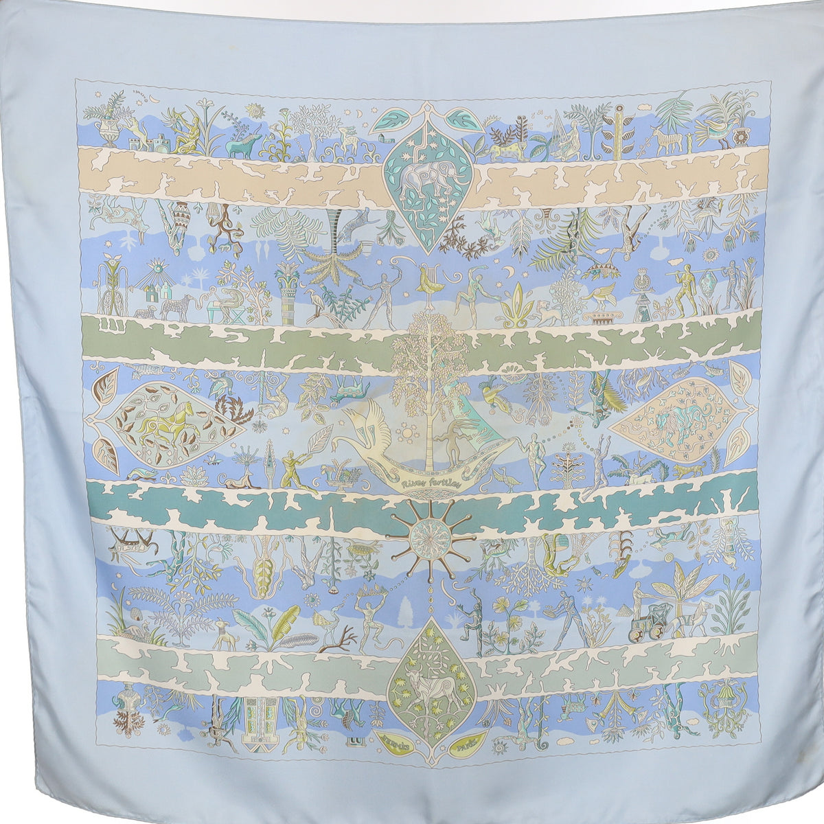 Hermès Rives Fertiles Silk Scarf