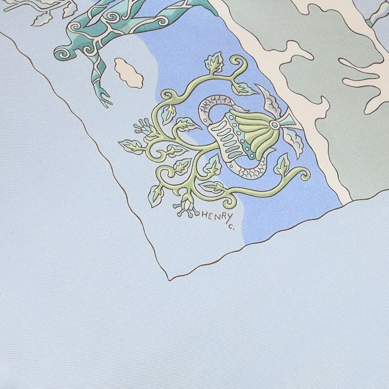 Hermès Rives Fertiles Silk Scarf