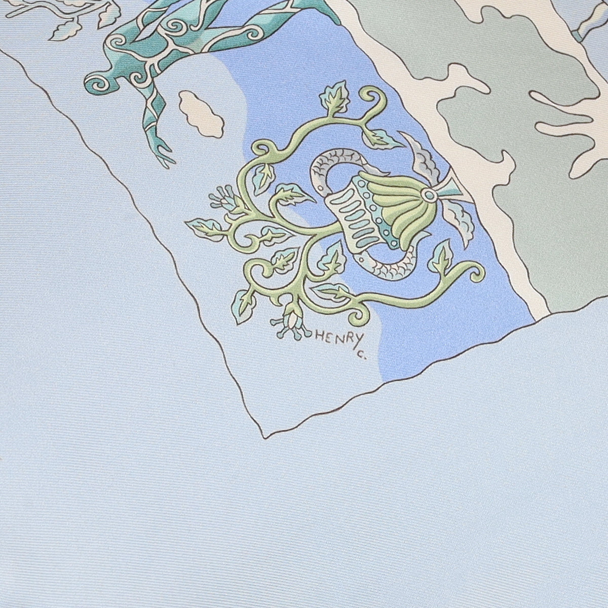 Hermès Rives Fertiles Silk Scarf