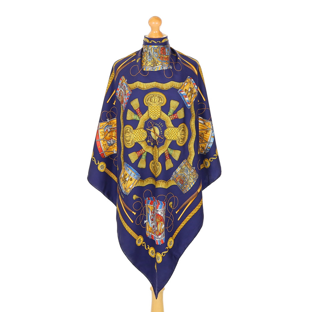 Hermès Les Tambours Silk Scarf