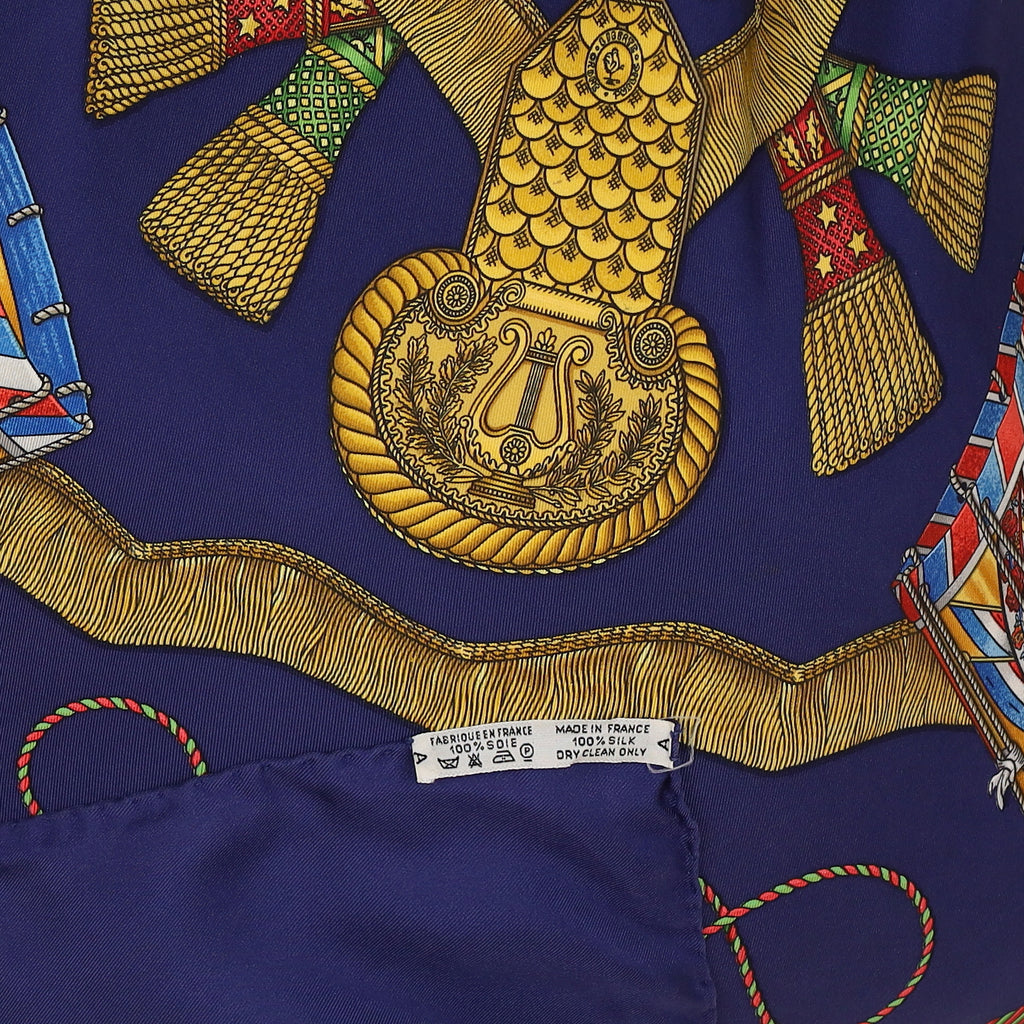 Hermès Les Tambours Silk Scarf
