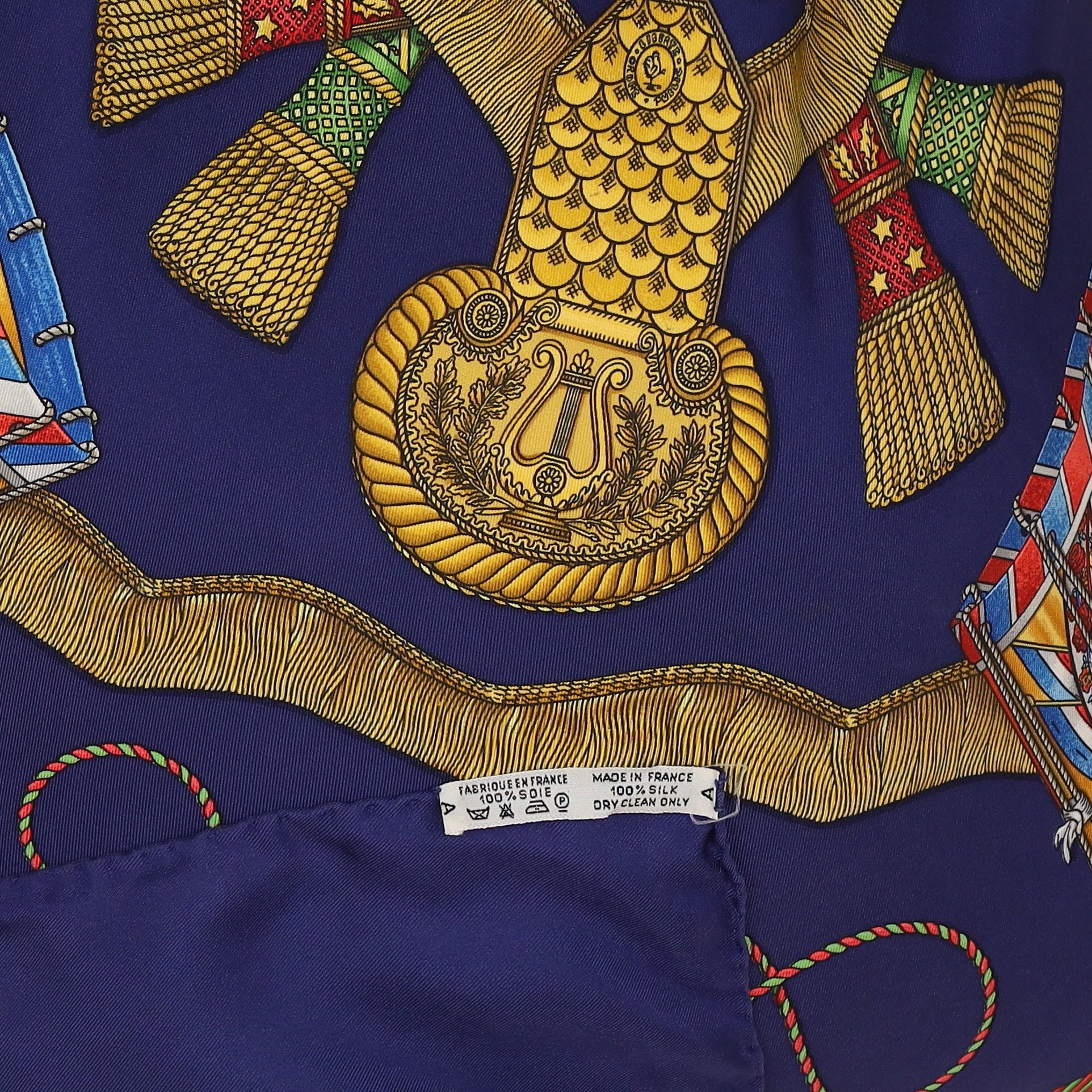 Hermès Les Tambours Silk Scarf