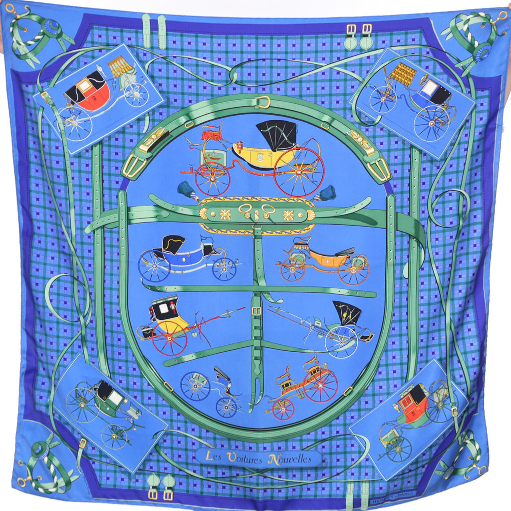 Hermès Les Voitures Nouvelles Silk Scarf Quite Rare