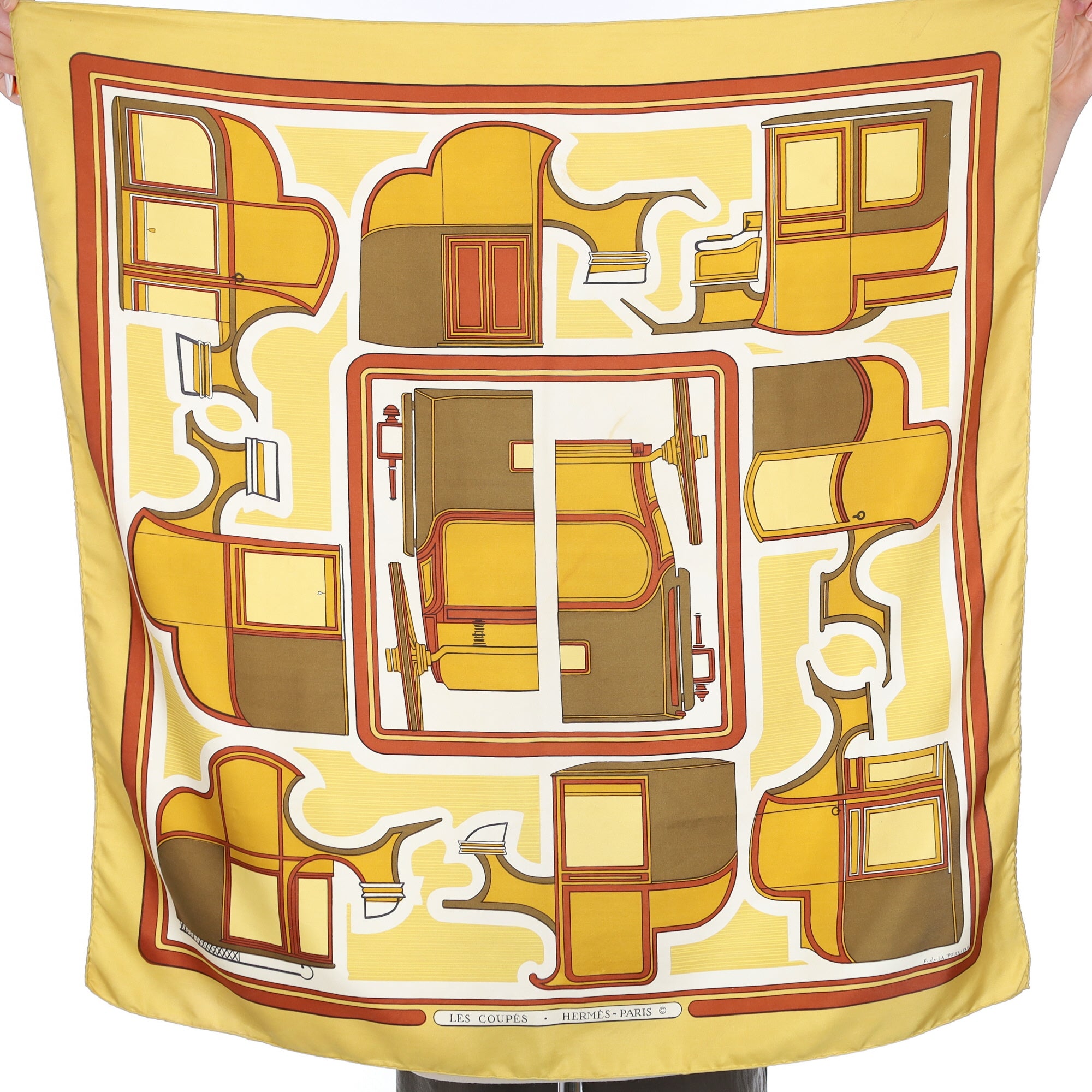 Hermès Les Coupés Vintage Silk Scarf