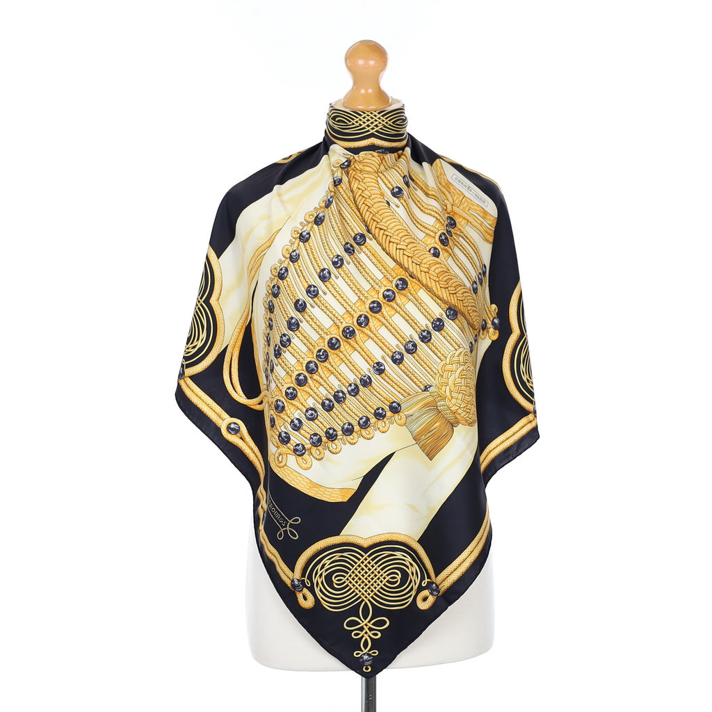 Hermès 70 Brandebourgs Silk Scarf