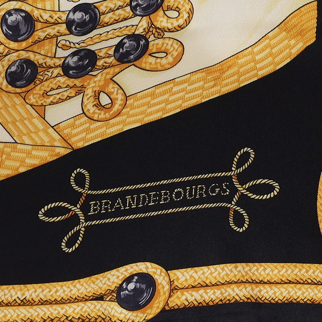 Hermès 70 Brandebourgs Silk Scarf