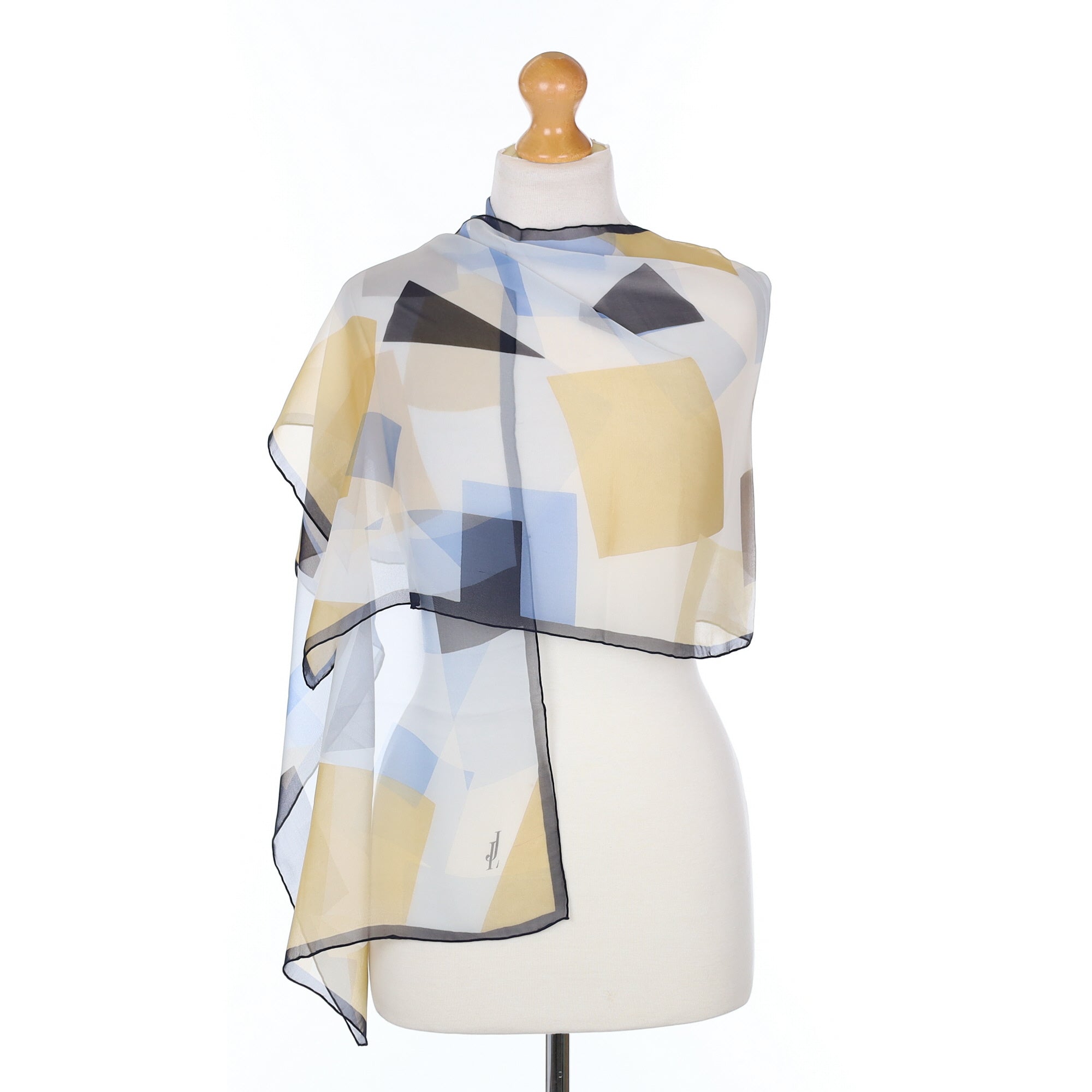 Brand New Geometric Silk Scarf