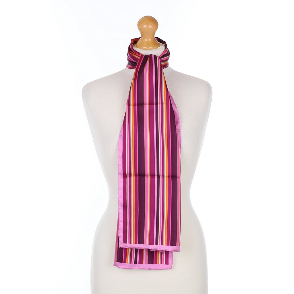 Brand New Jammers Leufgen Striped Silk Scarf