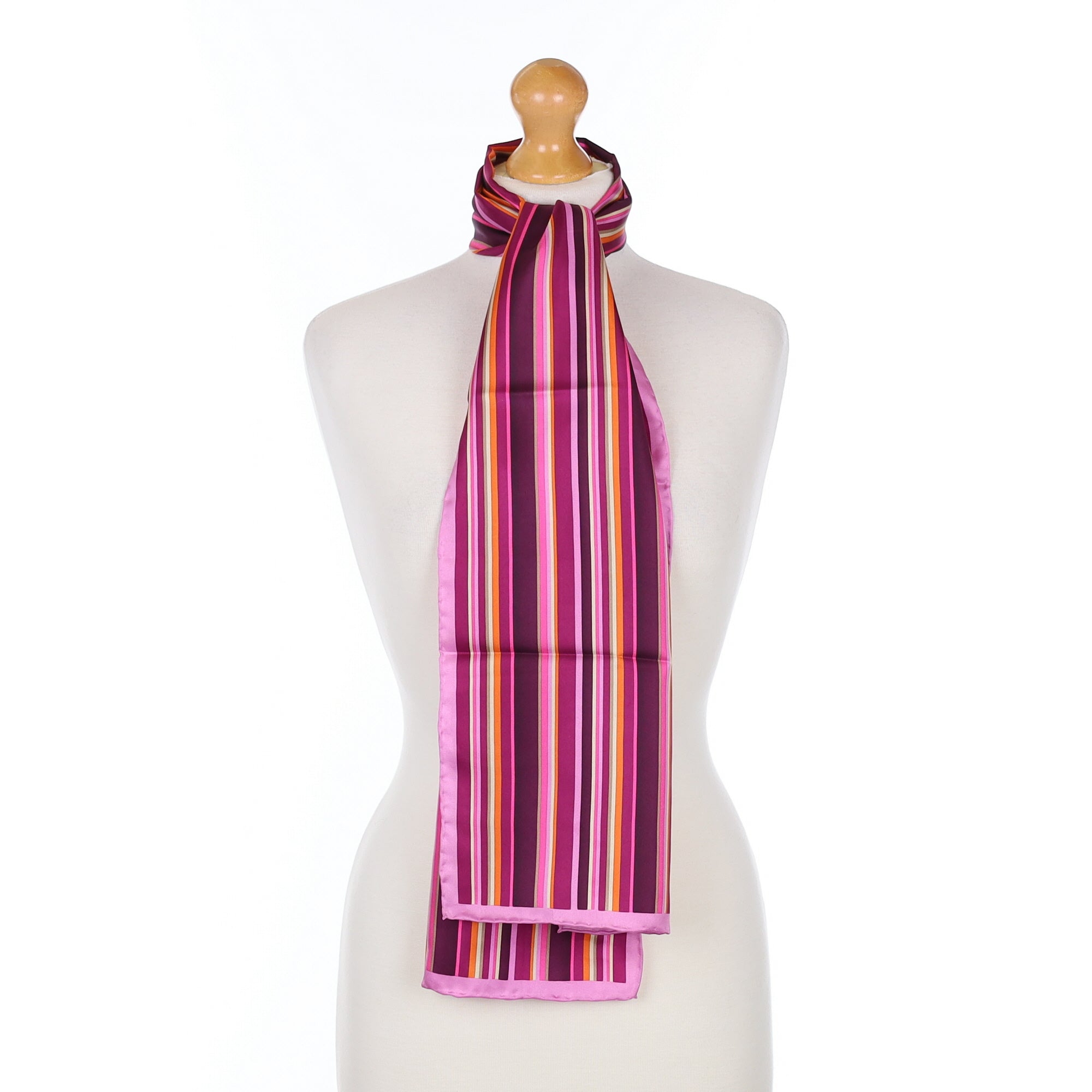 Brand New Jammers Leufgen Striped Silk Scarf