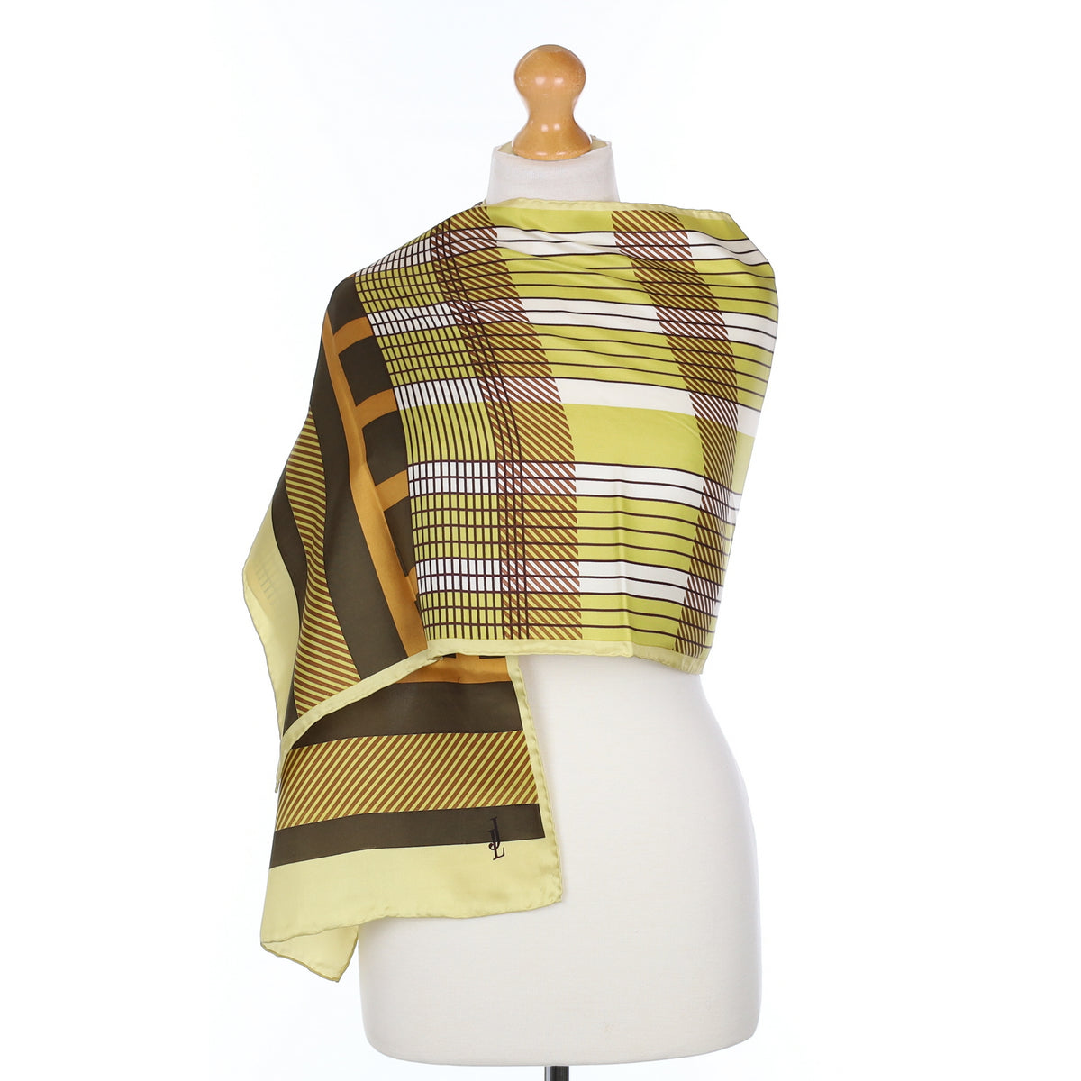 Brand New Striped Silk Scarf