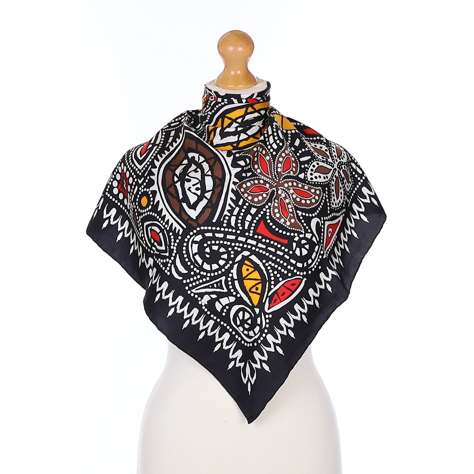 Brand New jammers leufgen Black and Red Paisley Silk Scarf